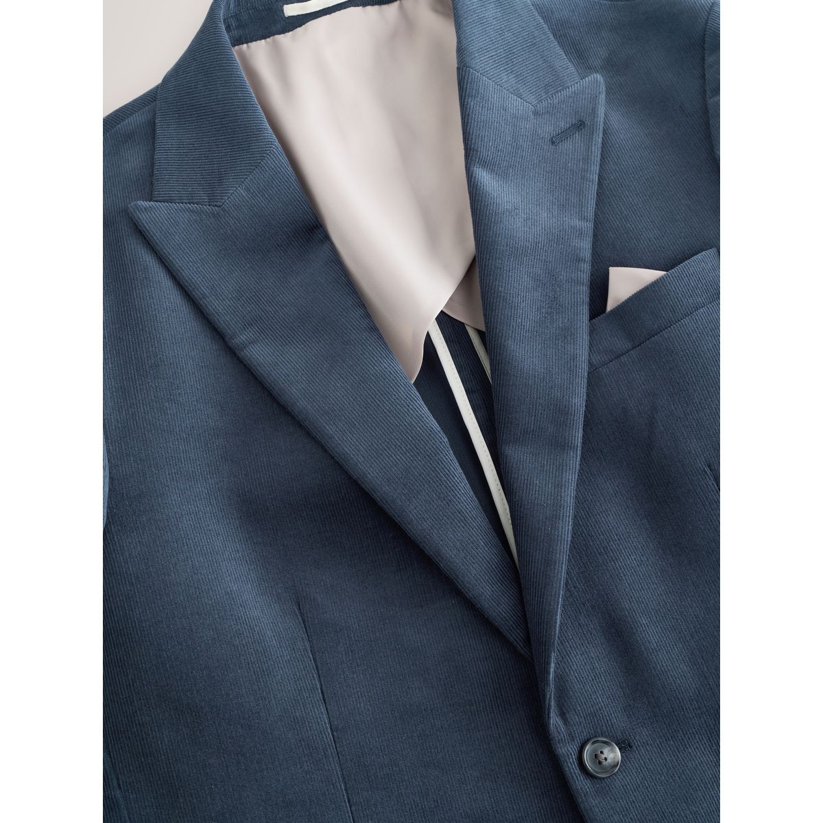 Veste de costume slim en velours côtelé bleu marine, NEXT