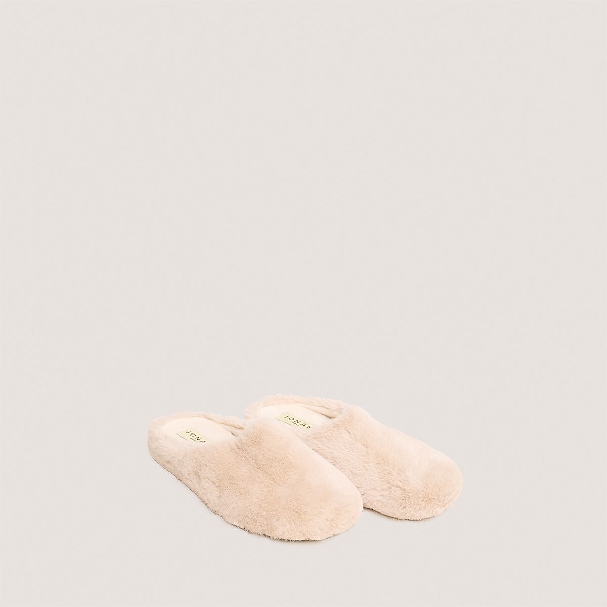 Jude Fluffy Slippers beige, JONAK