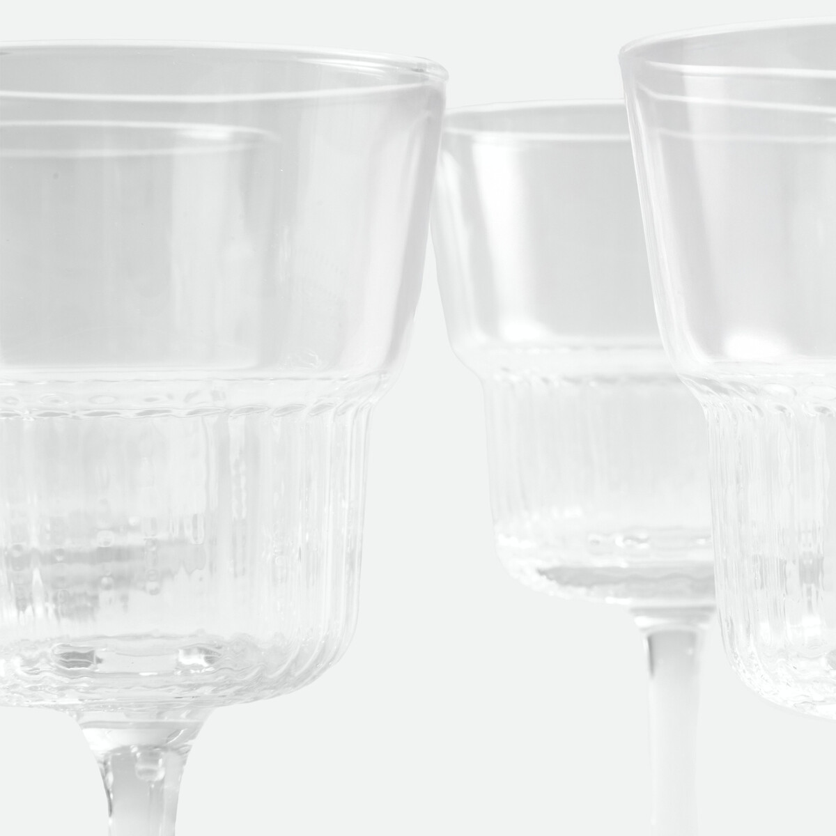 Lot de 6 verres à vin striés, RIGATO transparent, LA REDOUTE INTERIEURS