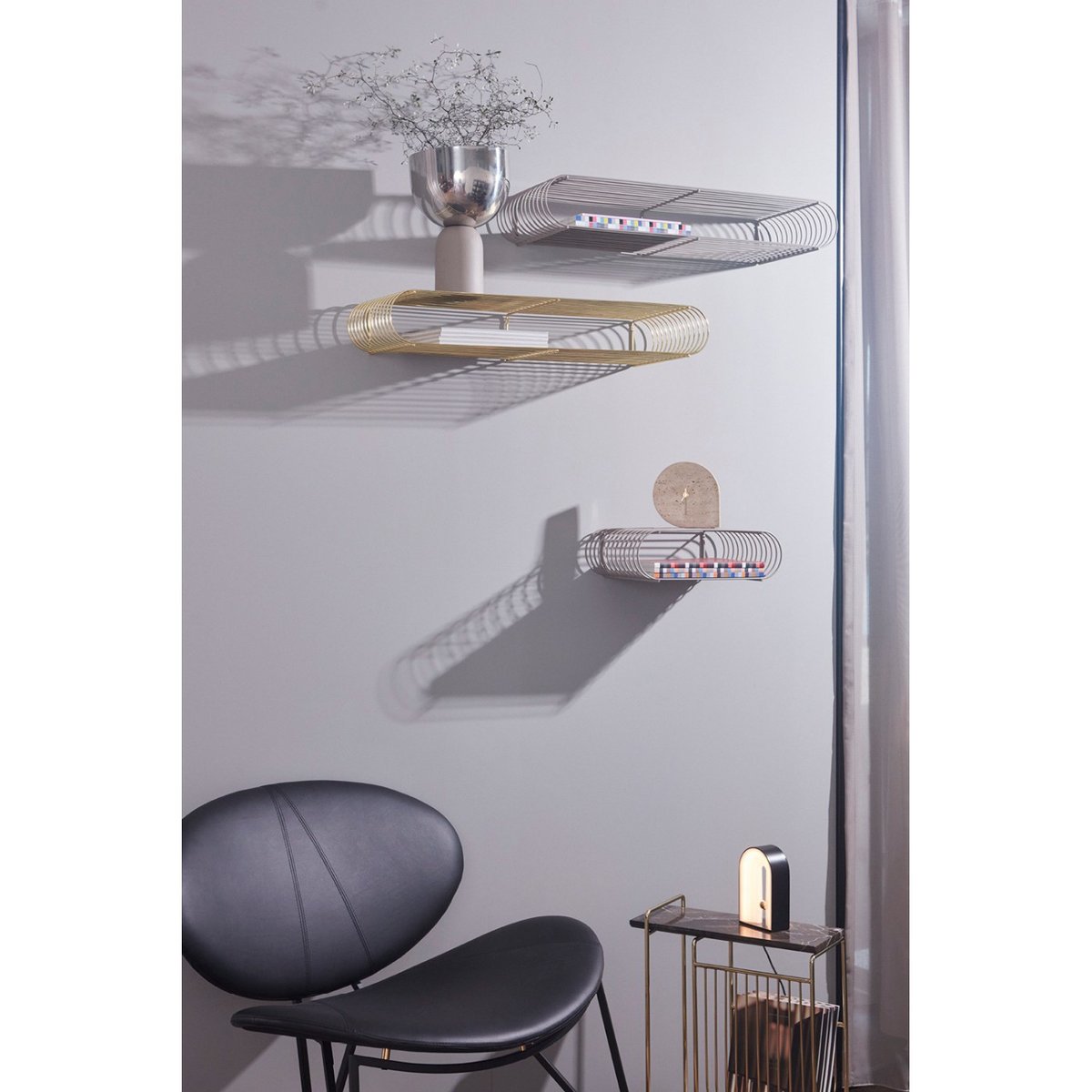 Etagère Curva 80 x 25 cm or, AYTM