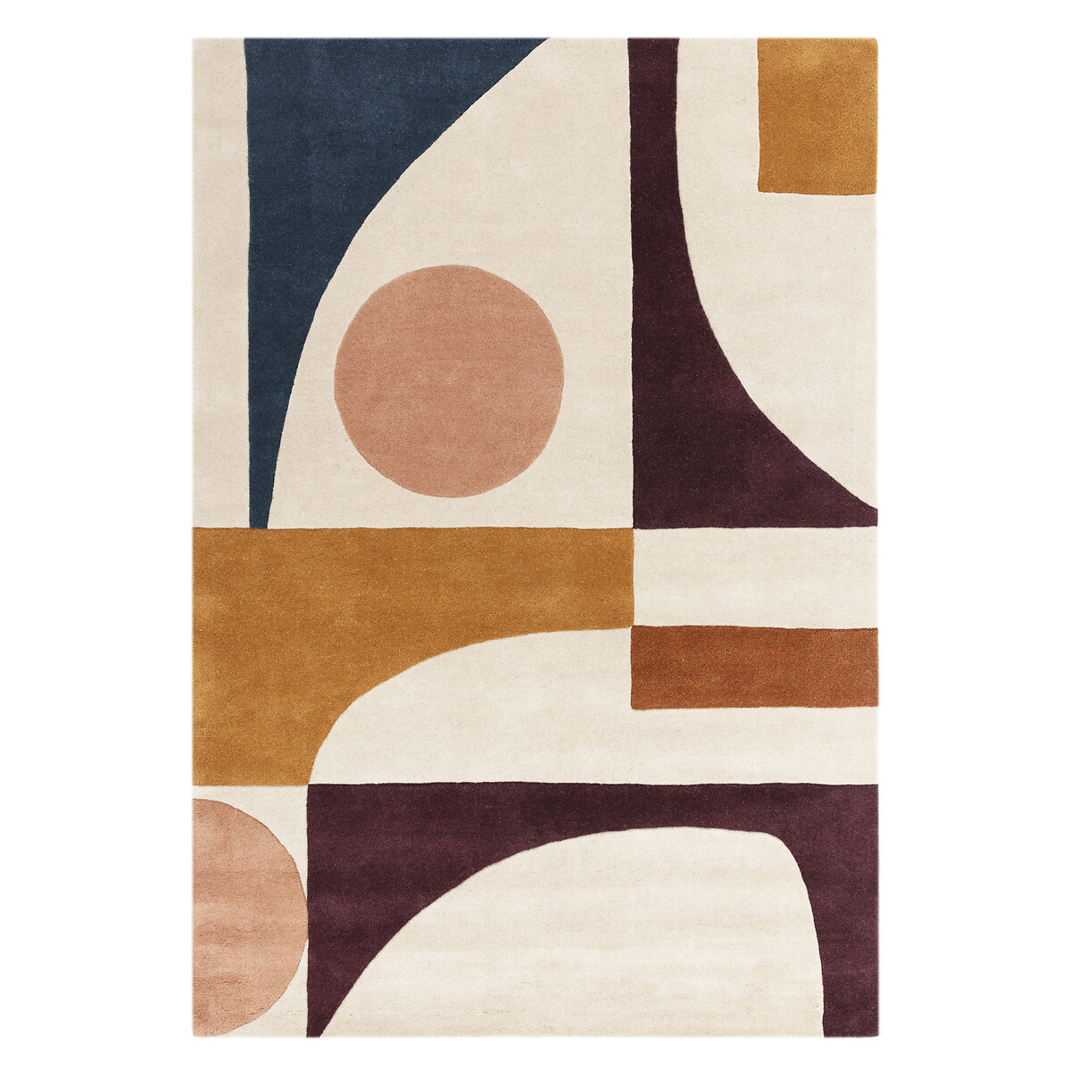Bold Abstract Shapes Rug in 100% Wool multi-coloured, ÉDITÉ