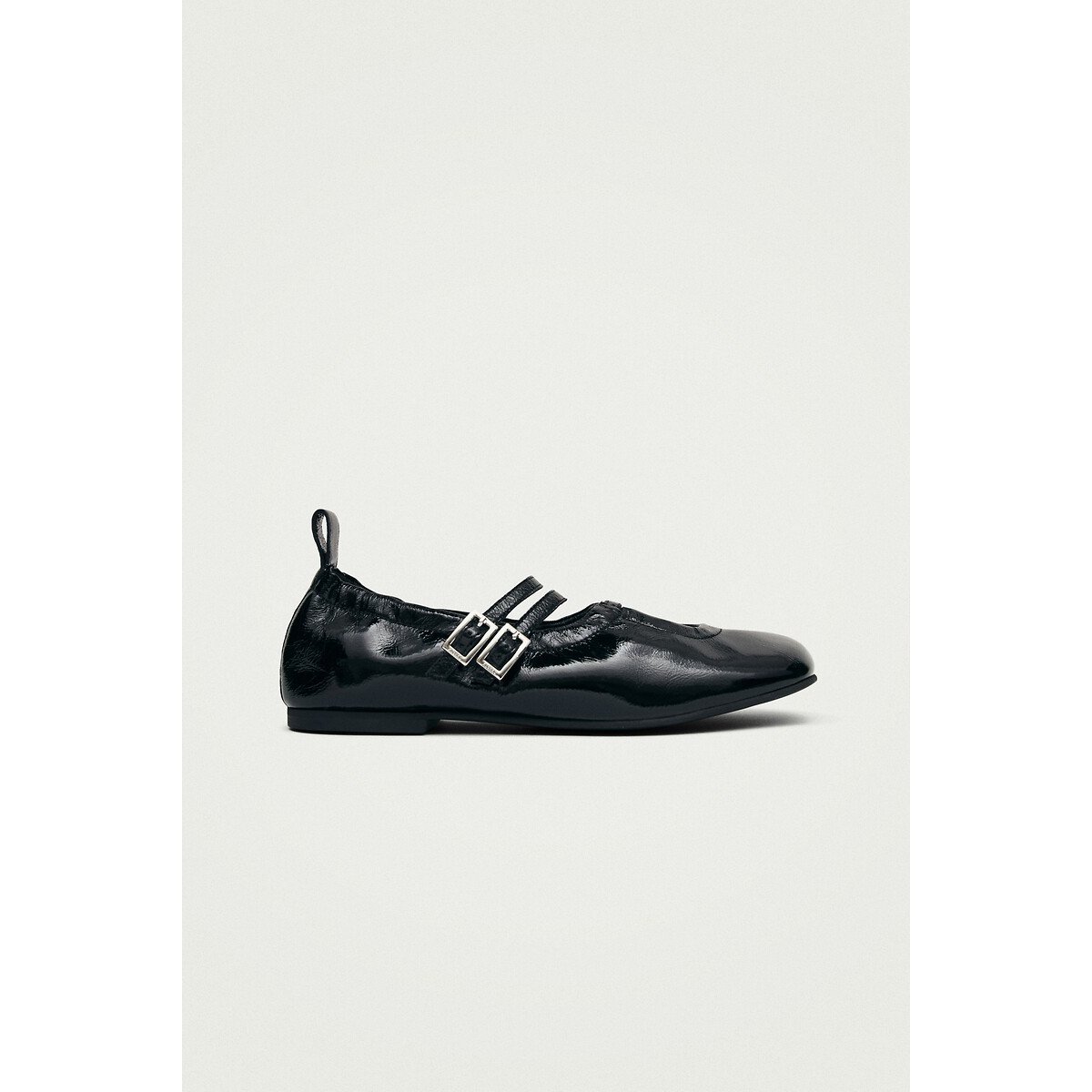 Anne Mary Jane Ballet Pumps in Leather black, ALOHAS
