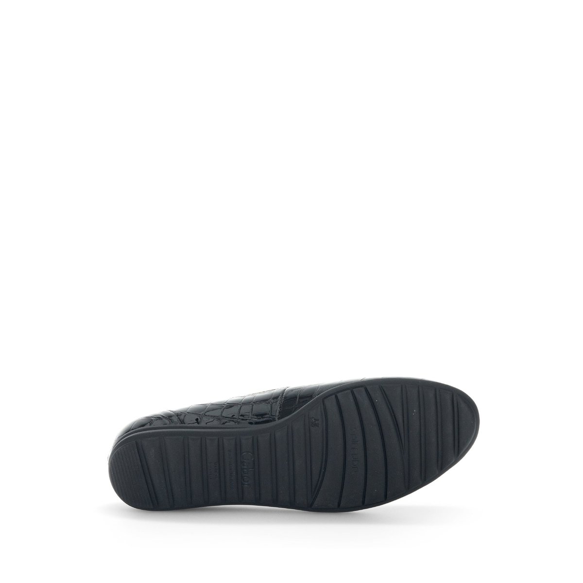 Ballerines en cuir vernis à talon compensé noir vernis, GABOR