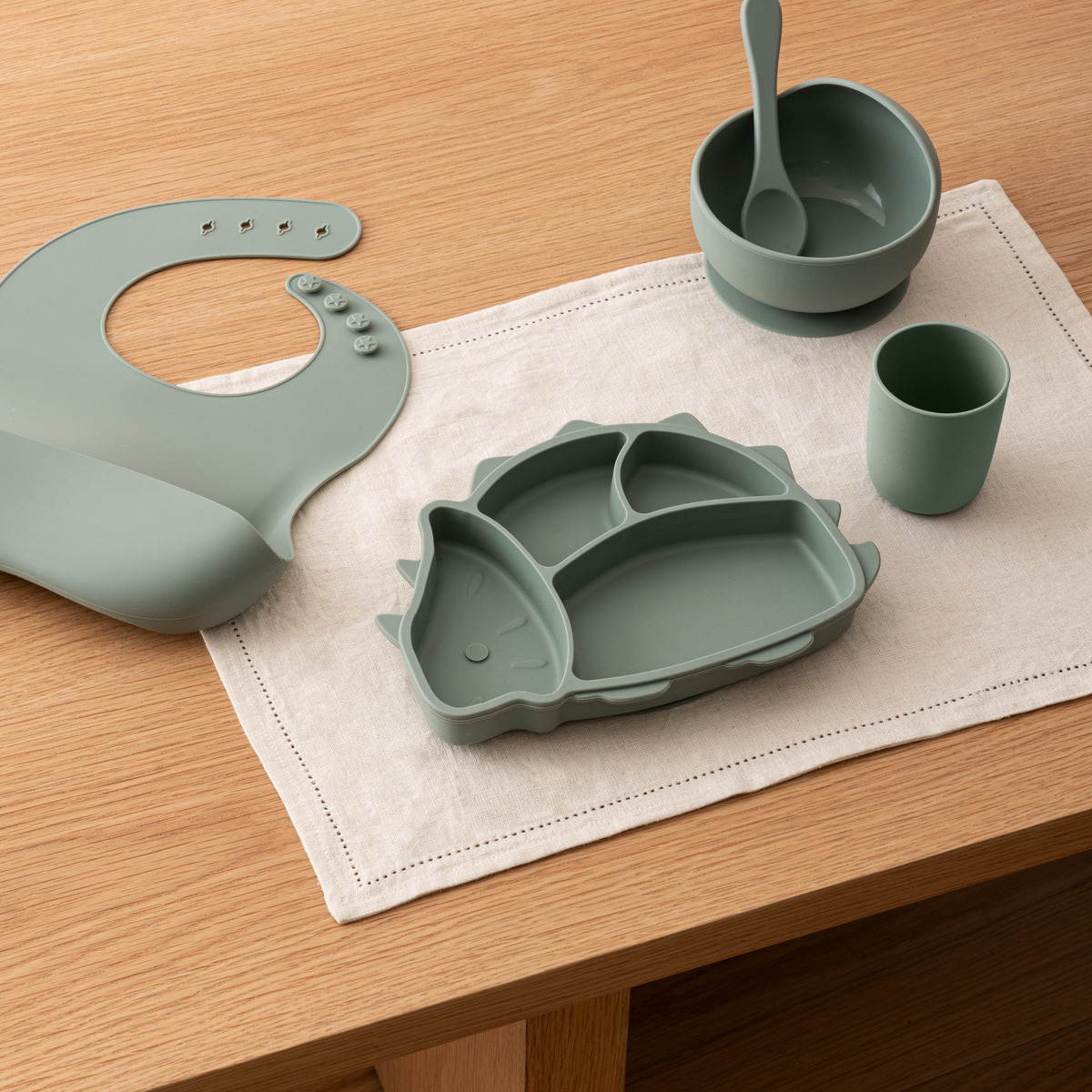 Set repas 5 pièces pour enfant YUM vert clair, ATMOSPHERA FOR KIDS