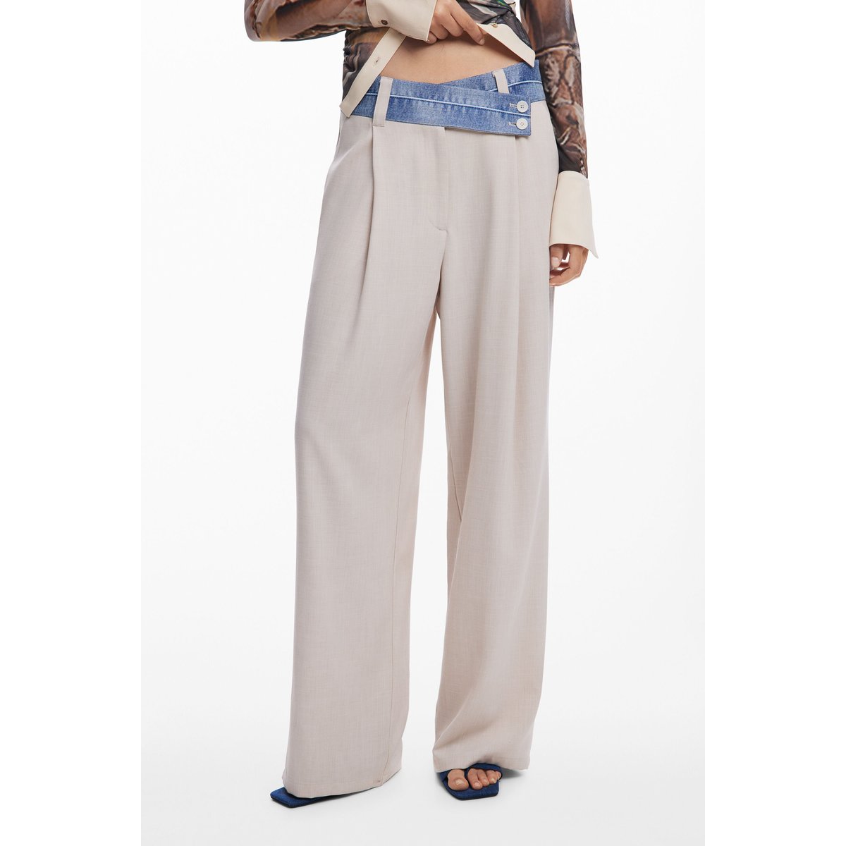 Pantalon long hybride beige, DESIGUAL