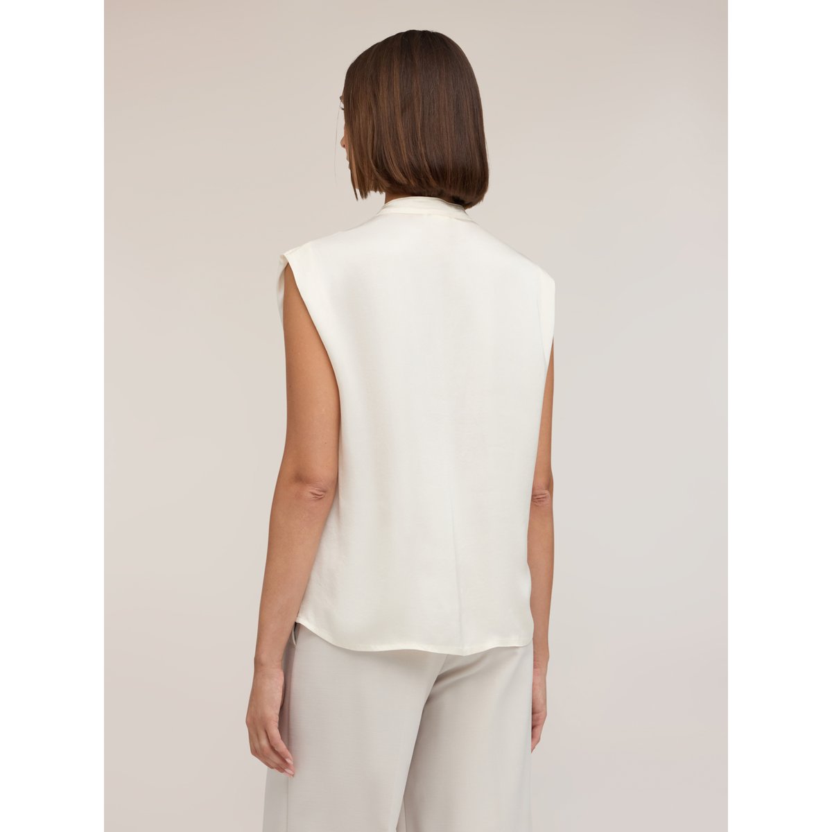 Blouse avec col mao blanc, MOTIVI