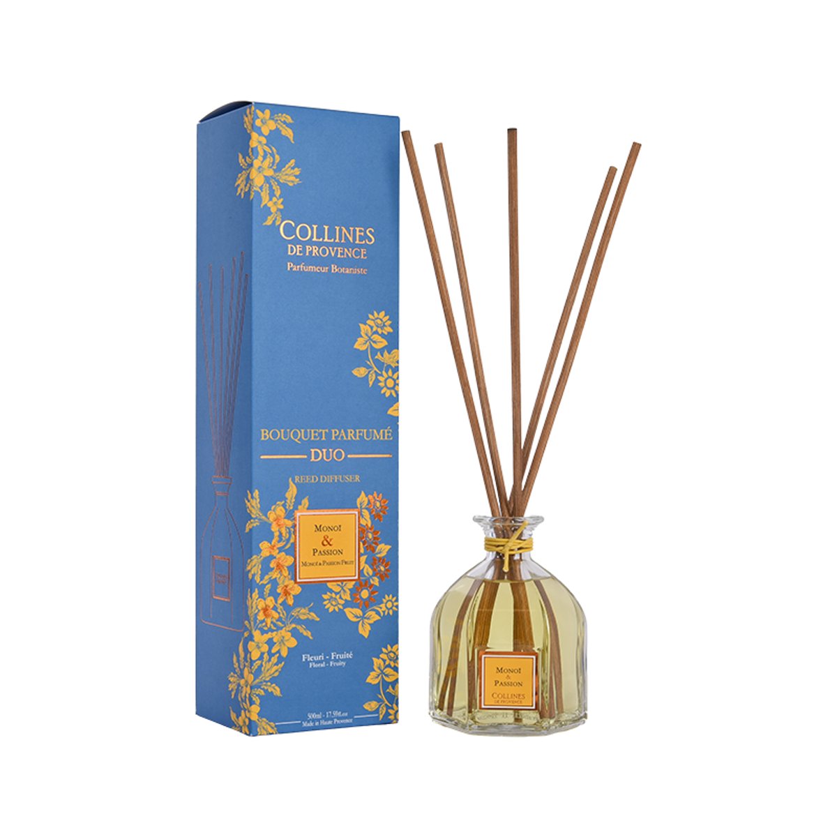 Diffuseur de parfum Coloré  MONOÏ & PASSION jaune, COLLINES DE PROVENCE