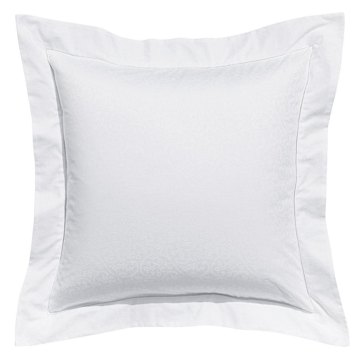 Taie d'oreiller en Coton, PORTOFINO bianco, LE JACQUARD FRANCAIS