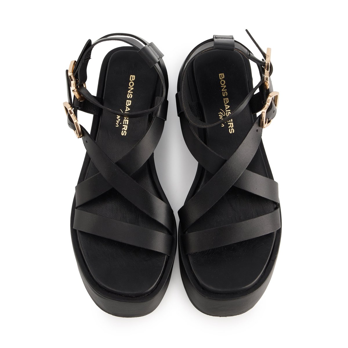 Sandales En Cuir Attilia Cuir noir, BONS BAISERS