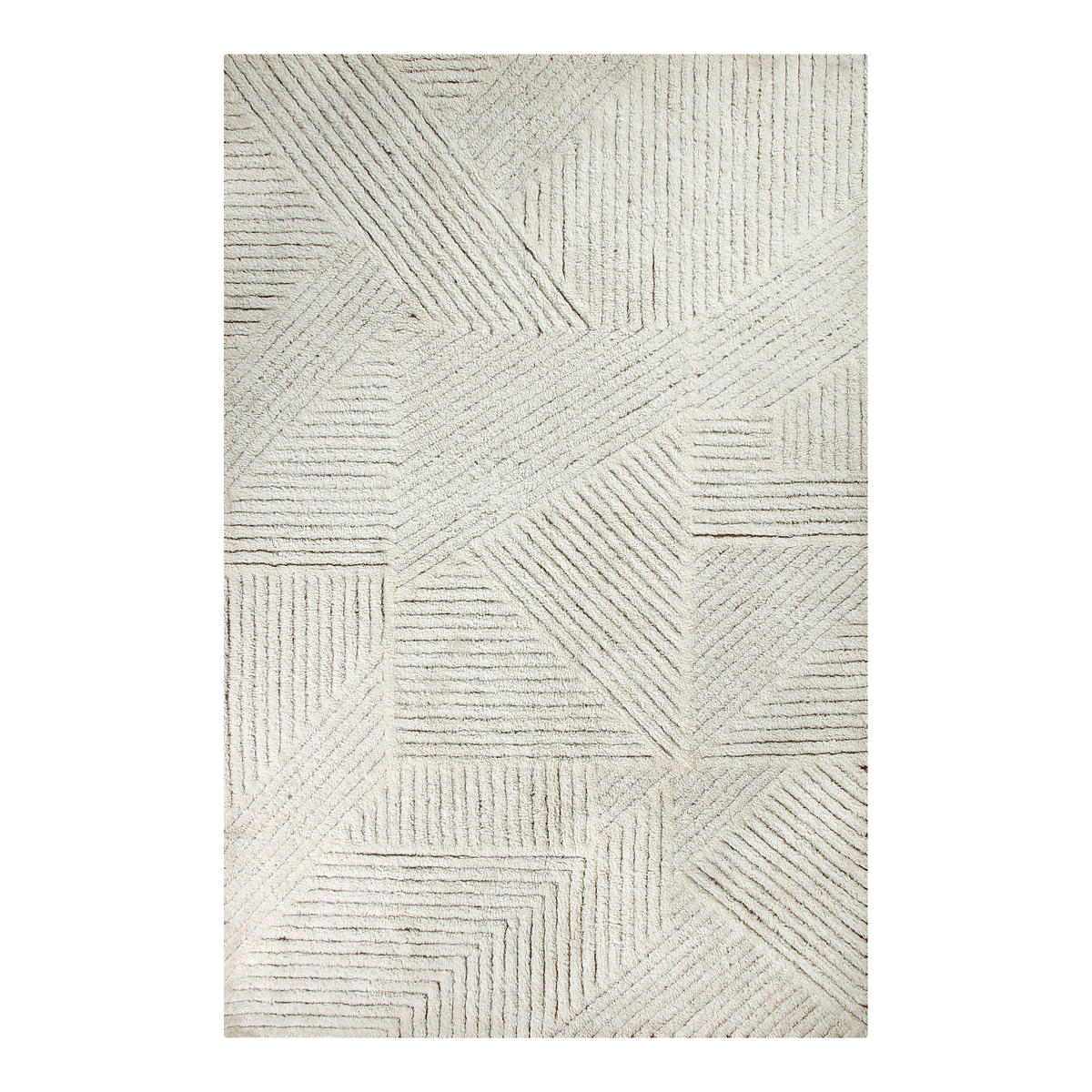 Tapis Lainable Rectangulaire FIELDS beige, LORENA CANALS