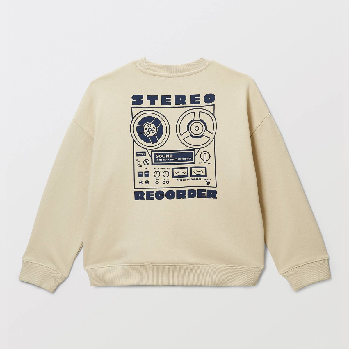 Sweat col rond imprimé en coton BIO GOTS bones, MONOPRIX