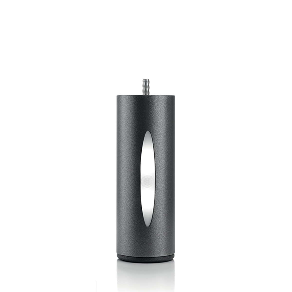Jeu de pieds de lit cylindriques Hauteur 16 cm (2 lumineux + 2 métal Noirs) noir, BELLECOUR