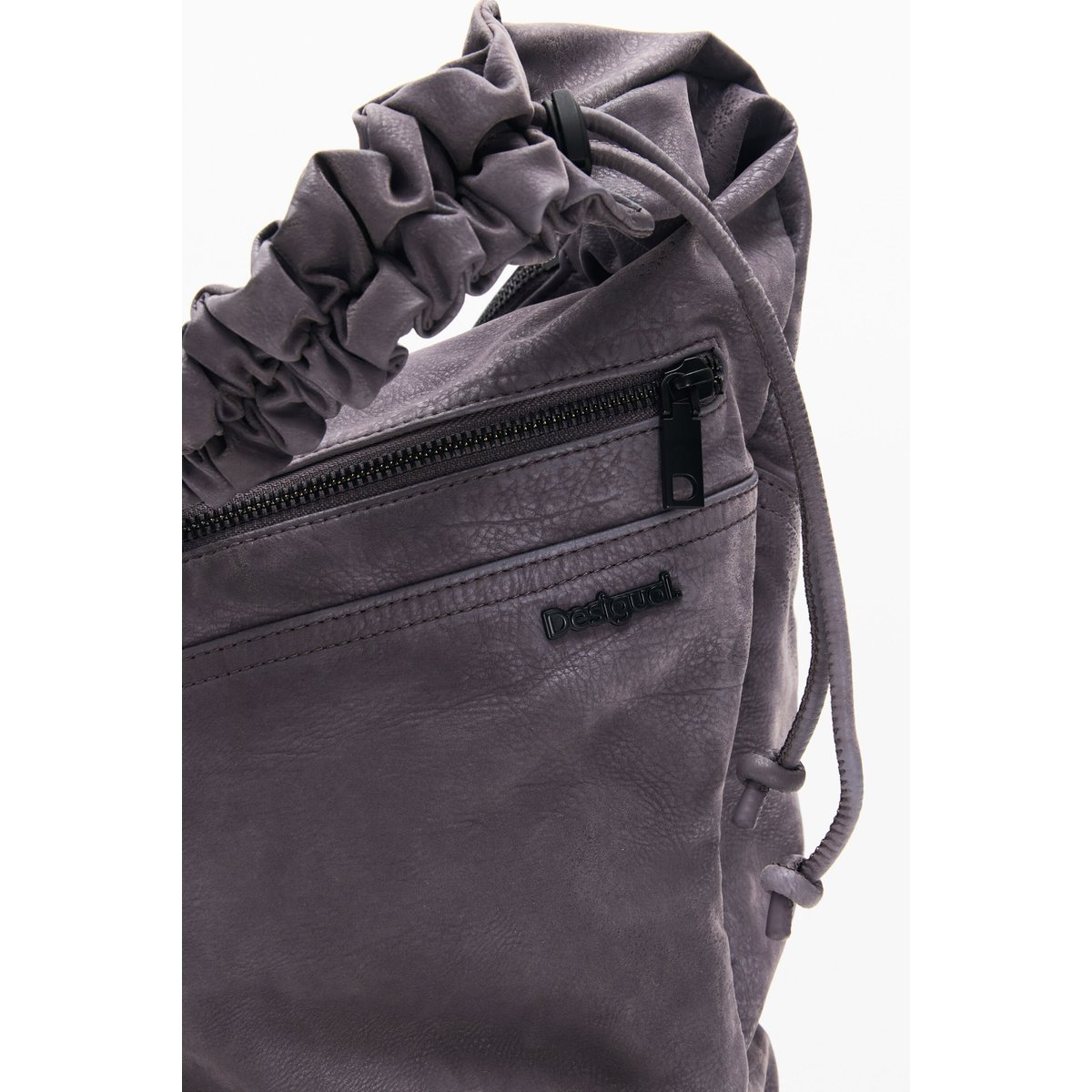 Sac moyen effet cuir noir, DESIGUAL