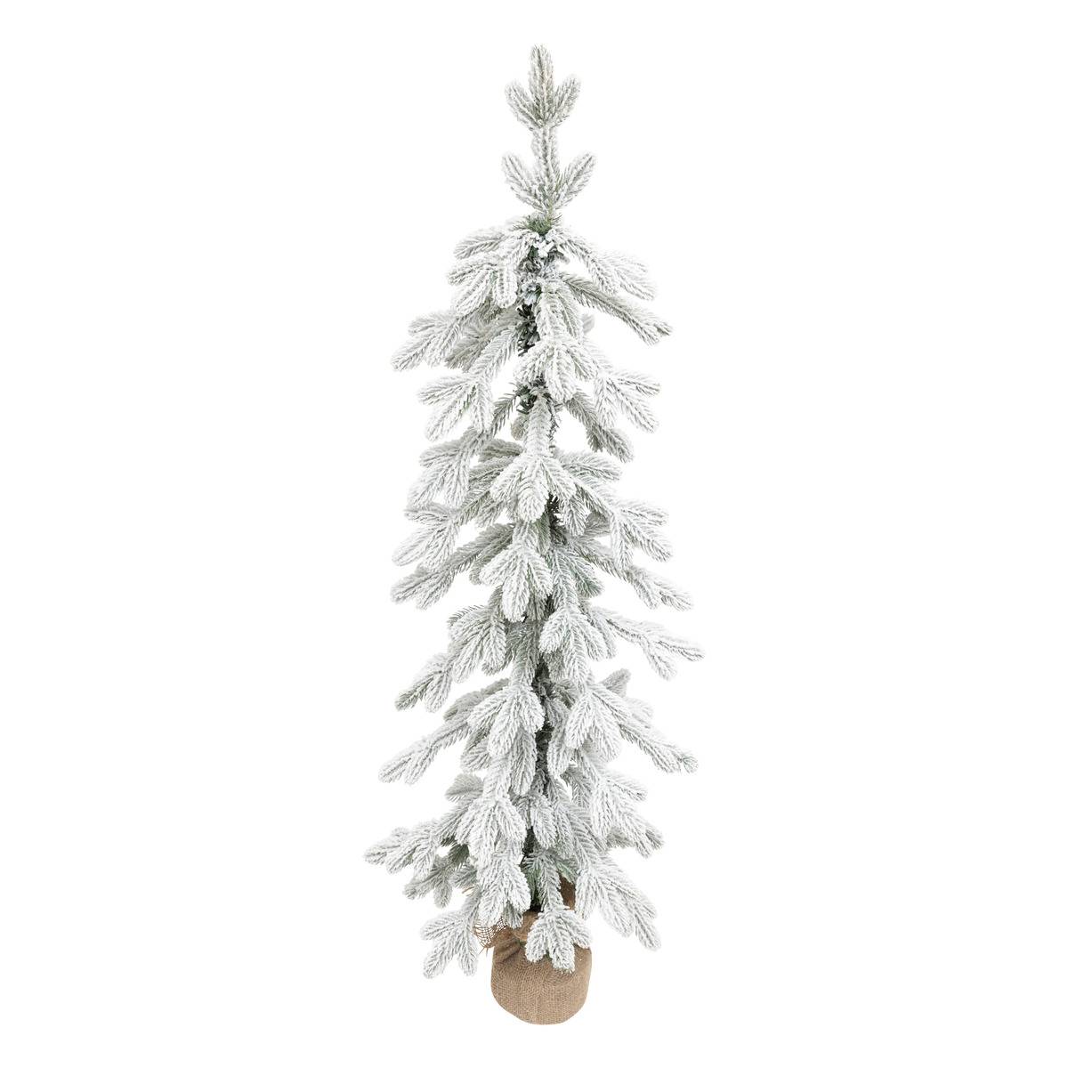 Sapin de table Mizza jute H90 cm blanc, ATMOSPHERA