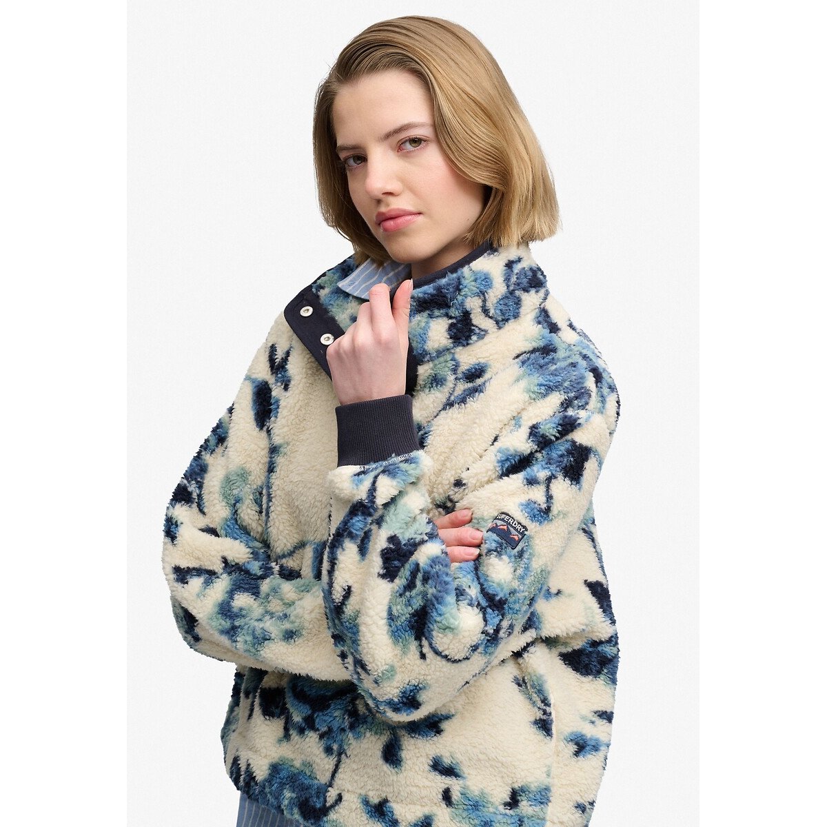 Sudadera estampada estampado azul, SUPERDRY