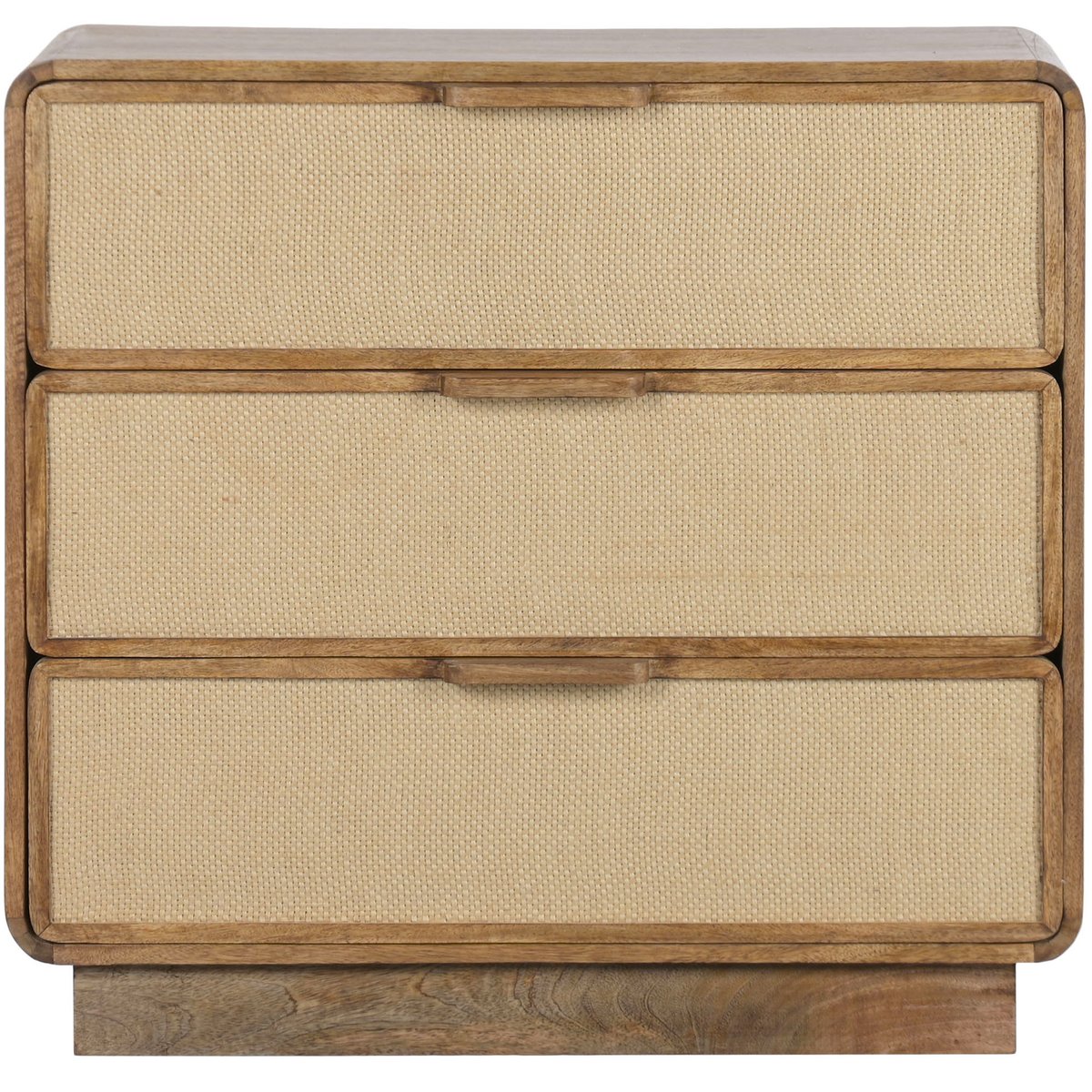 Commode mangue et jute 3 tiroirs 79.5x37.5x76cm bois, WADIGA