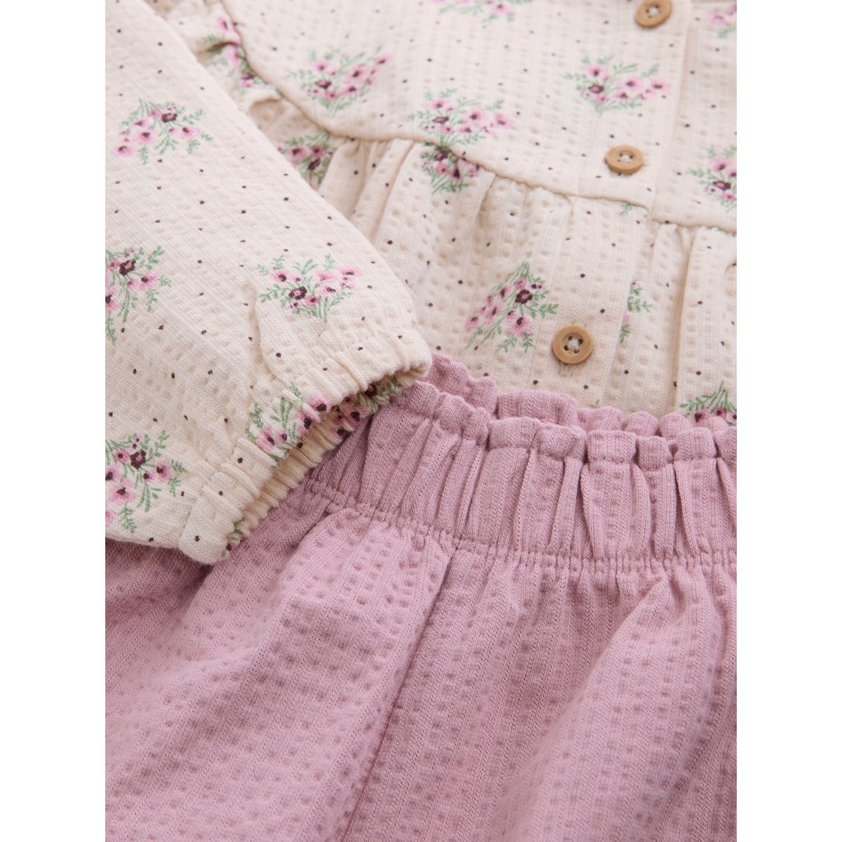 Chemisier à manches longues/pantalon bouffant rose à petites fleurs, NEXT