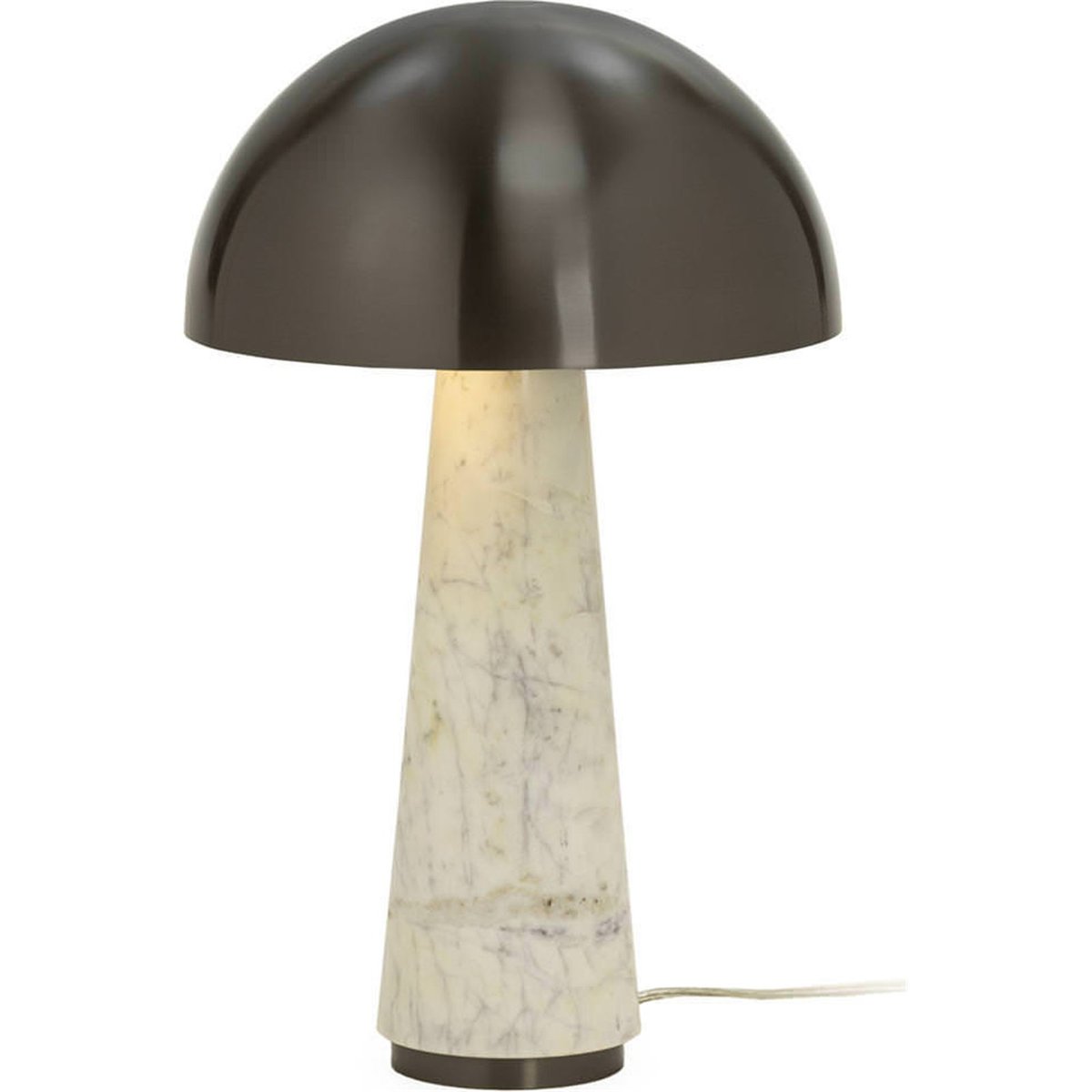 Lampe de table en laiton et marbre plombé et blanc, RECOLLECTION