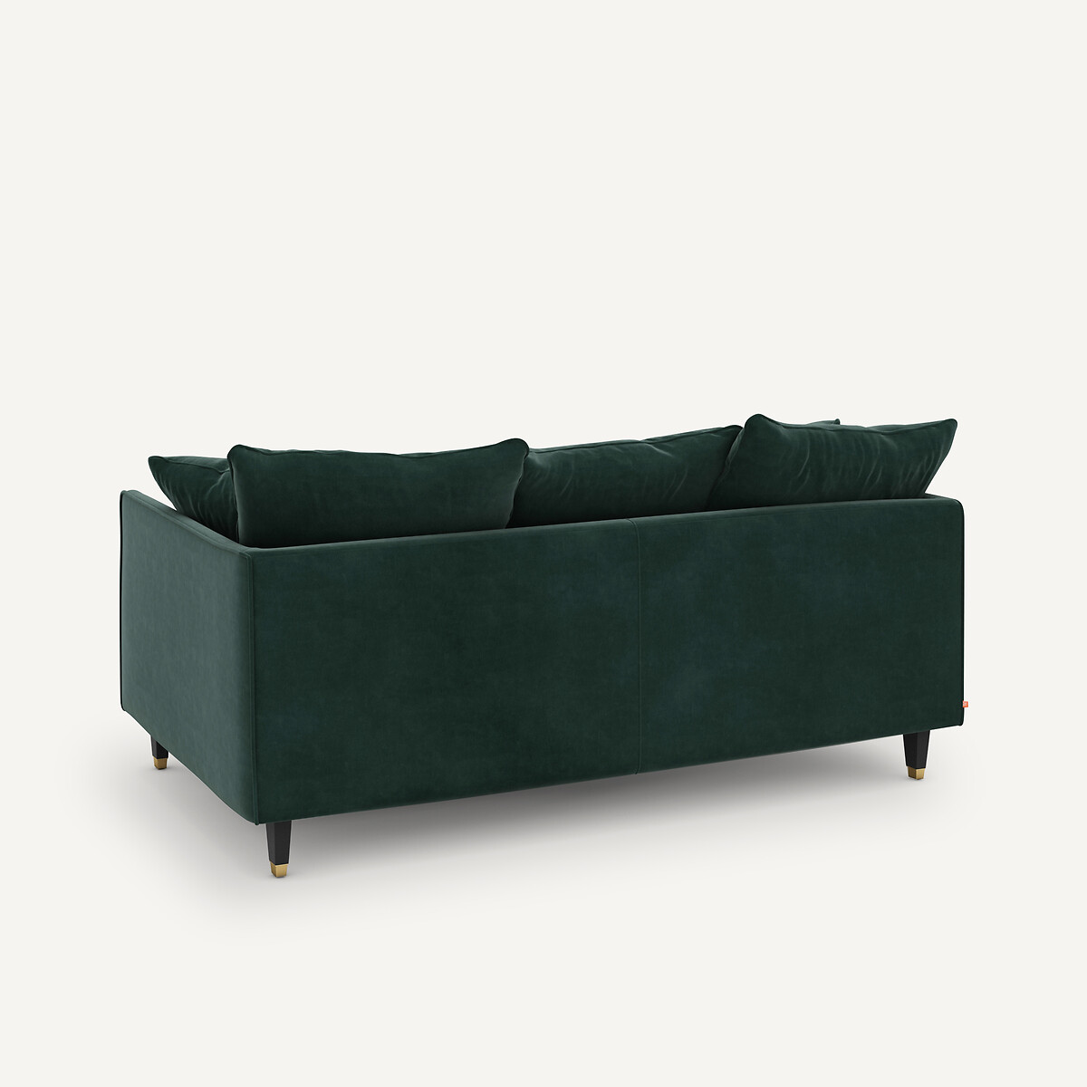Canapé 3P compact velours, Lazare vert tsar, AM.PM
