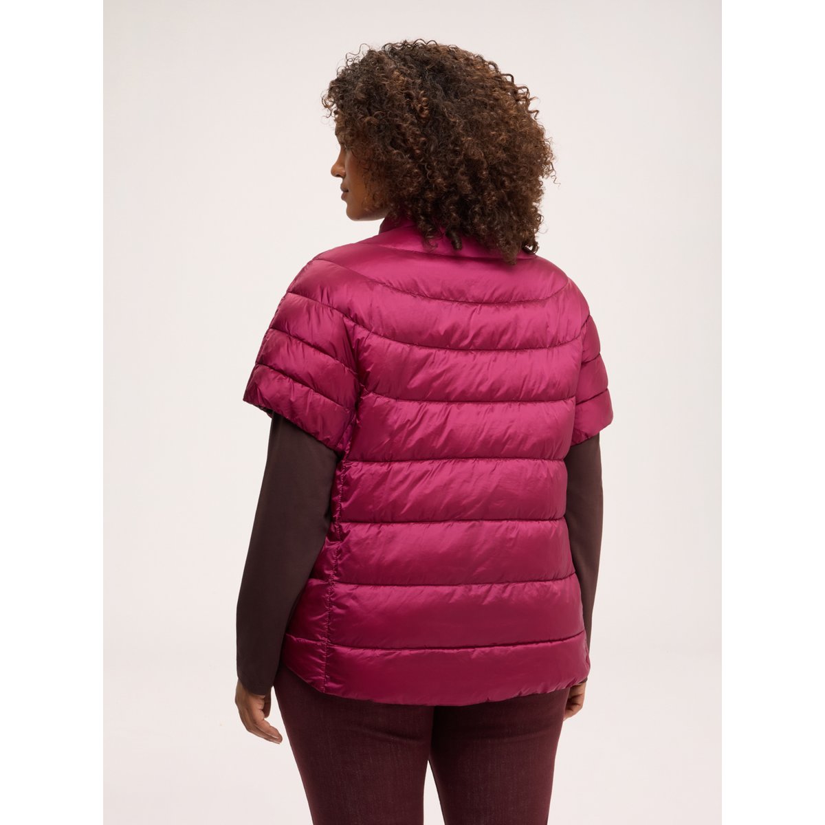 Veste matelassée manches courtes réversible burgundy, FIORELLA RUBINO