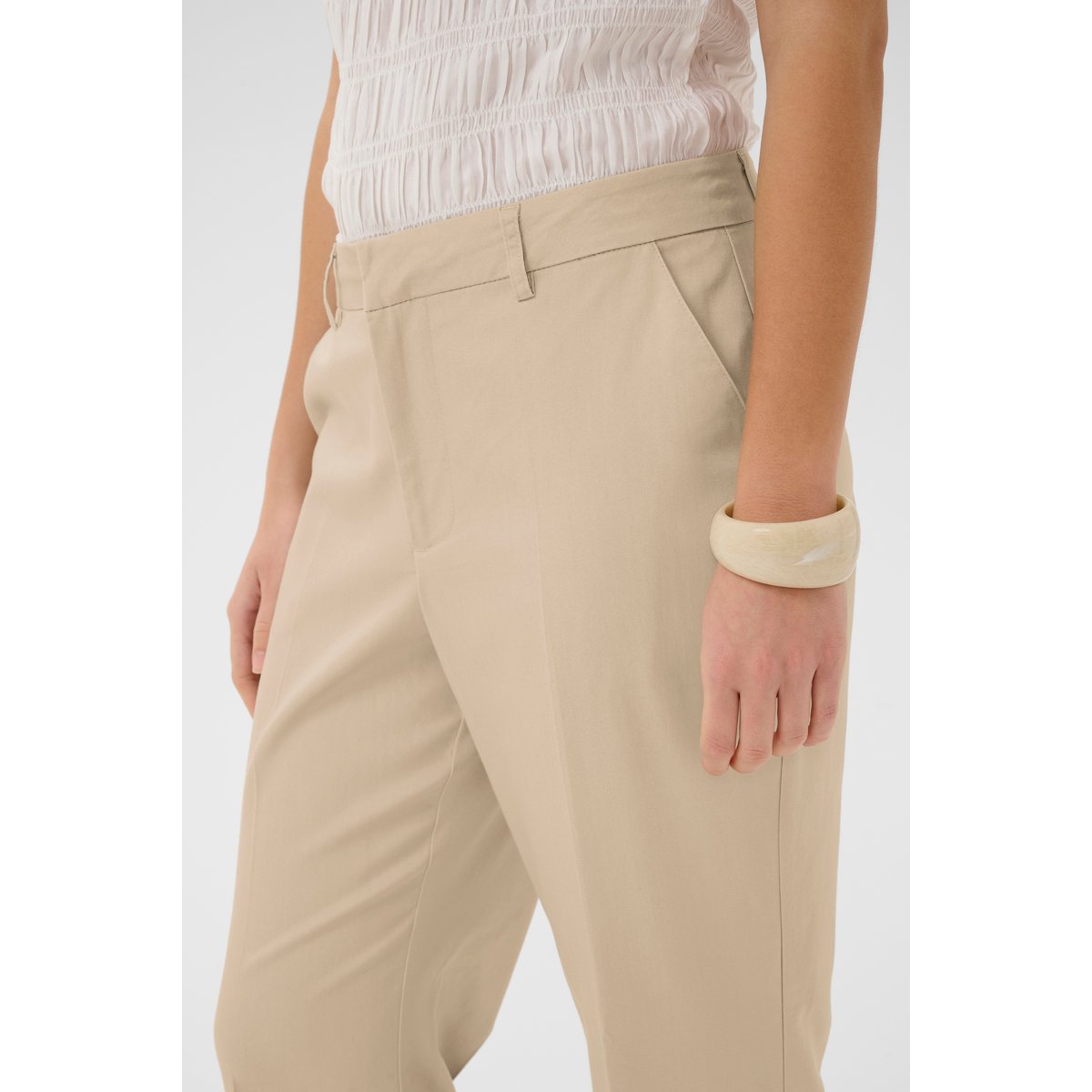 Pantalon de costume beige feather gray, CREAM