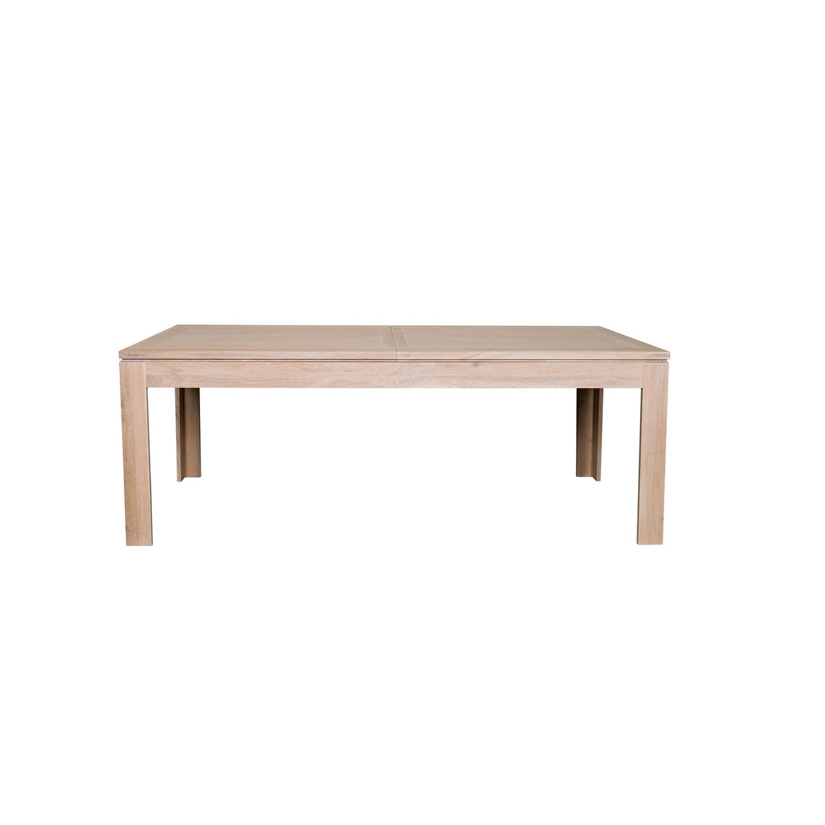 Table moderne extensible bois chêne blanchi massif L200/280 - BOSTON bois clair, HELLIN, DEPUIS 1862