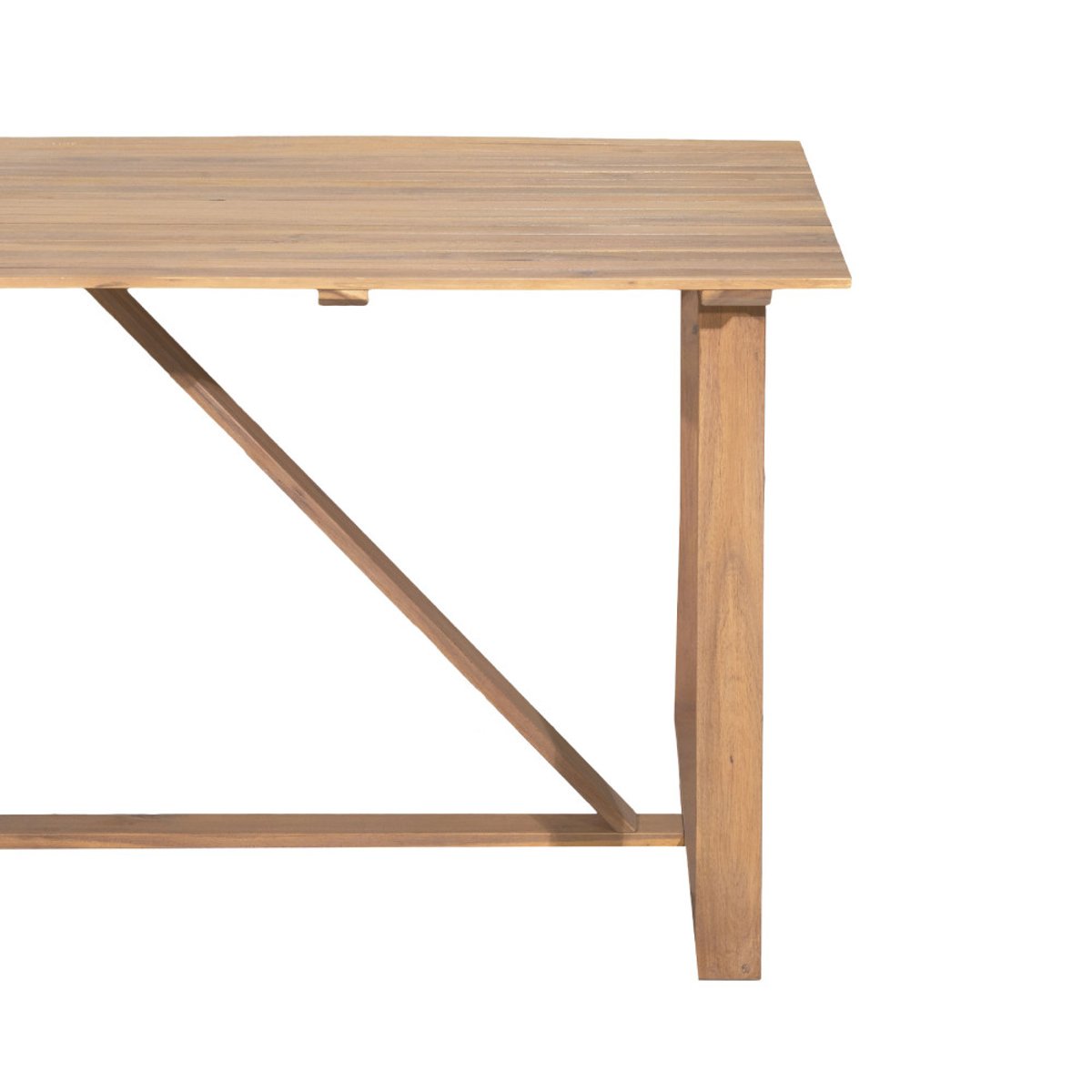 Table à manger de jardin 6 personnes en bois- AVA bois clair, DRAWER