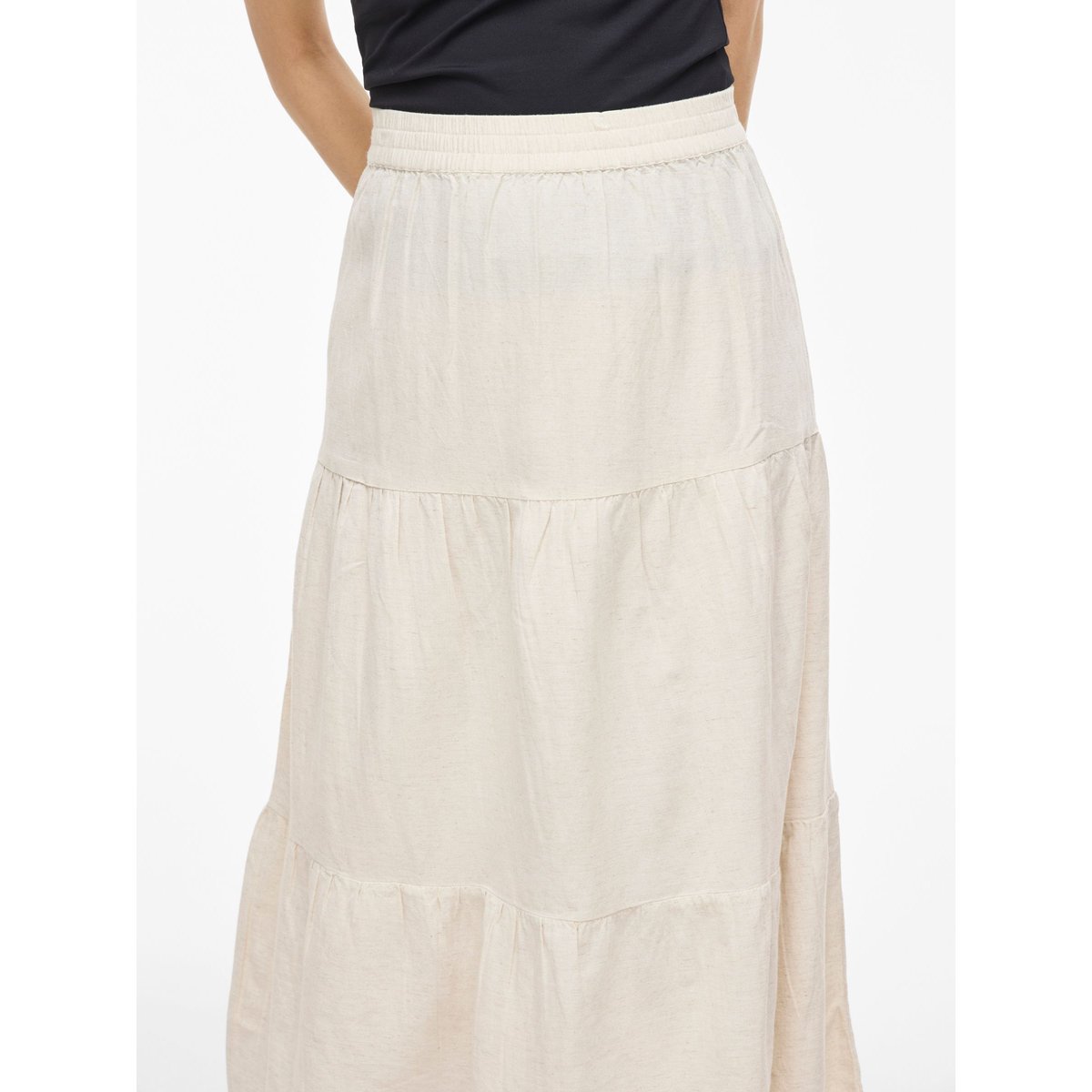 Jupe Longue super light natural melan, VILA
