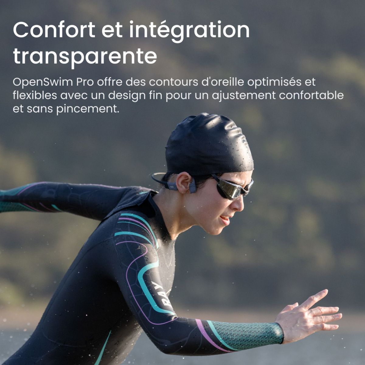 Casque OpenSwim Pro Gris gris, SHOKZ