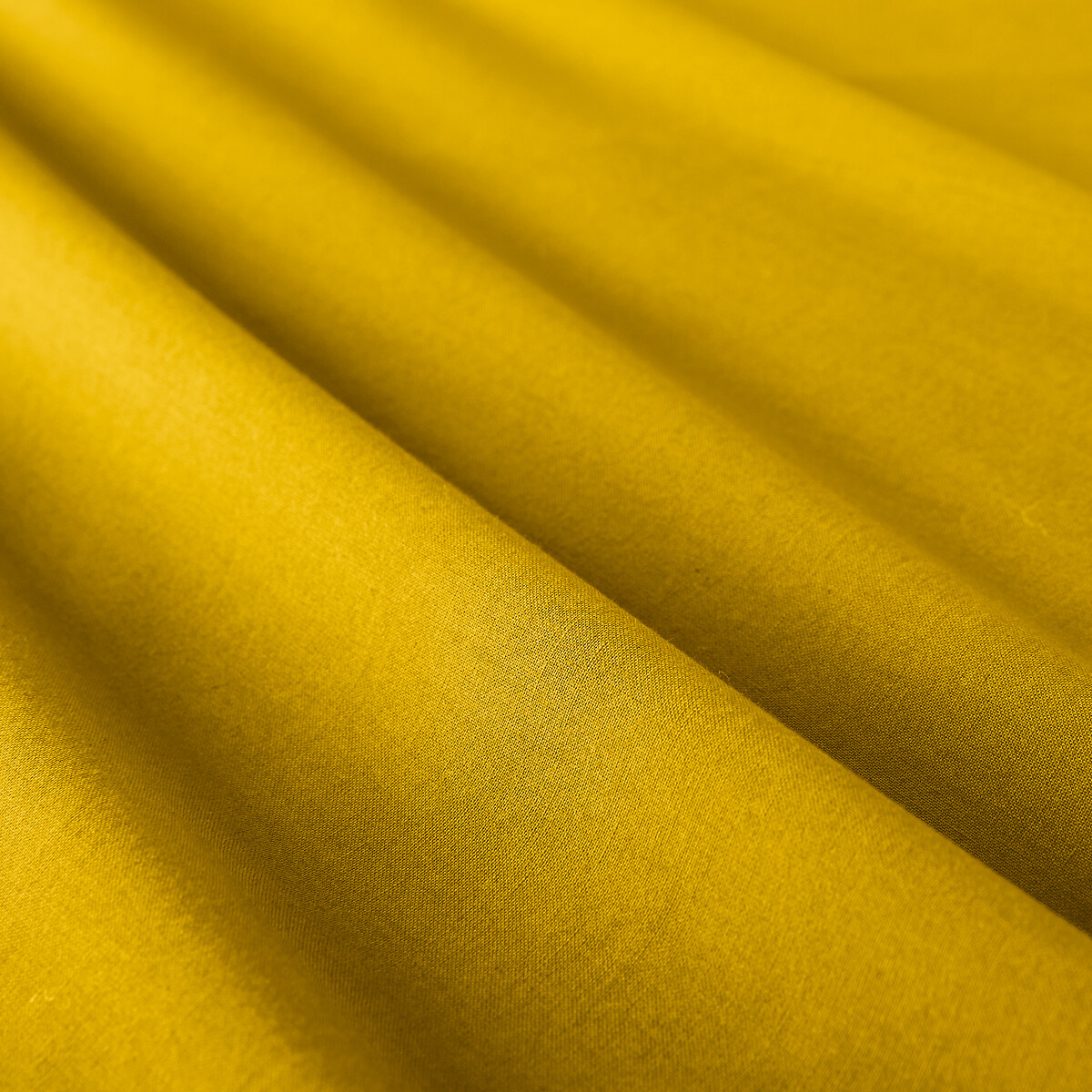 Taie d'oreiller unie en coton lavé, Scenario jaune tournesol, LA REDOUTE INTERIEURS