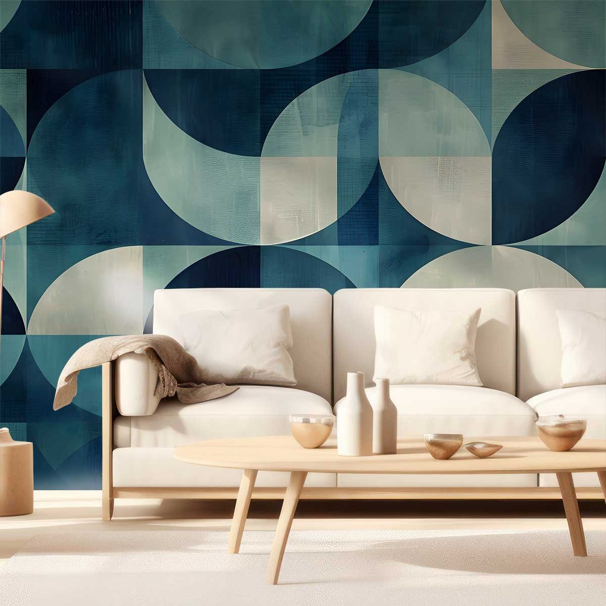 Papier peint bleu ciel intissé, HEXOA