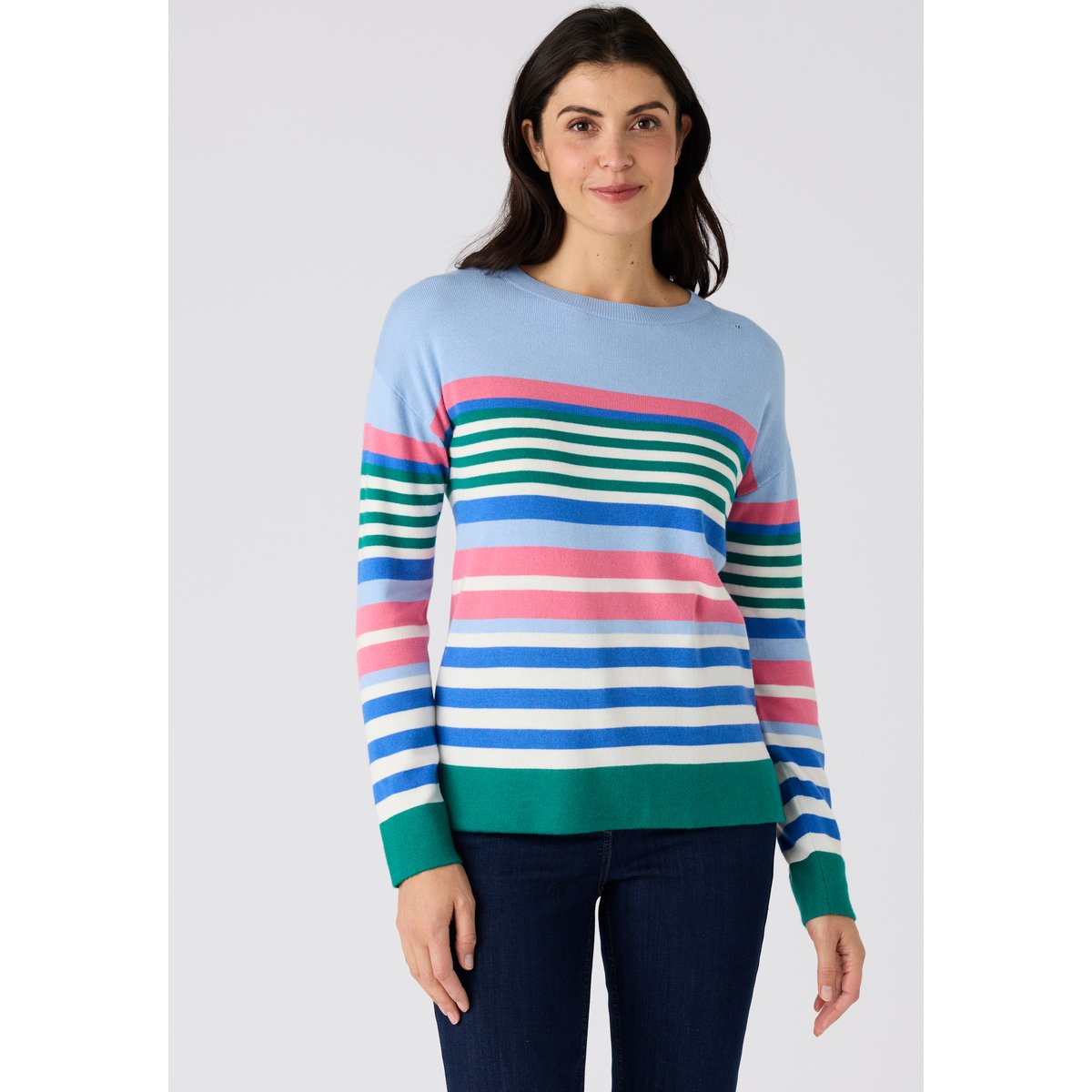 Pull rayé bleu multicolore rayé, DAMART