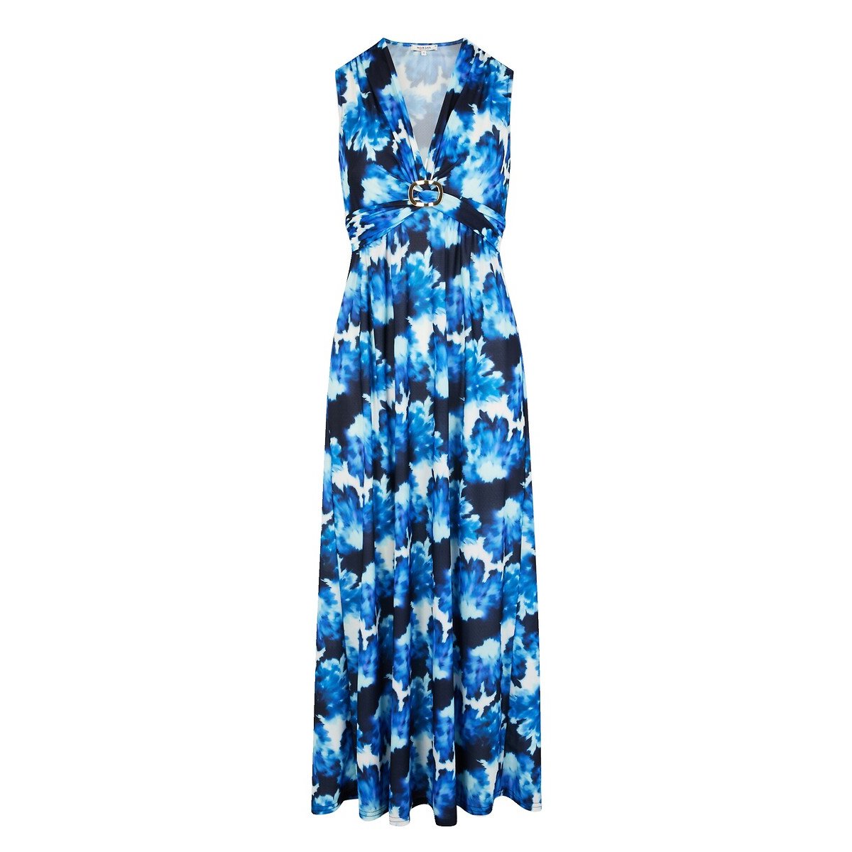 Robe longue droite imprimée imprimé, MORGAN