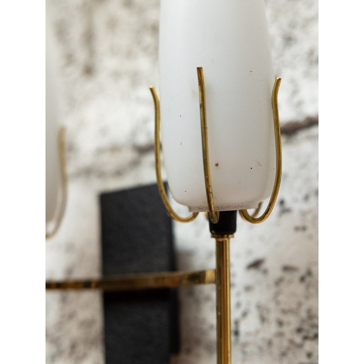 Applique torche Lunel Suzette N°233 - Bon état blanc, DEBONGOUT