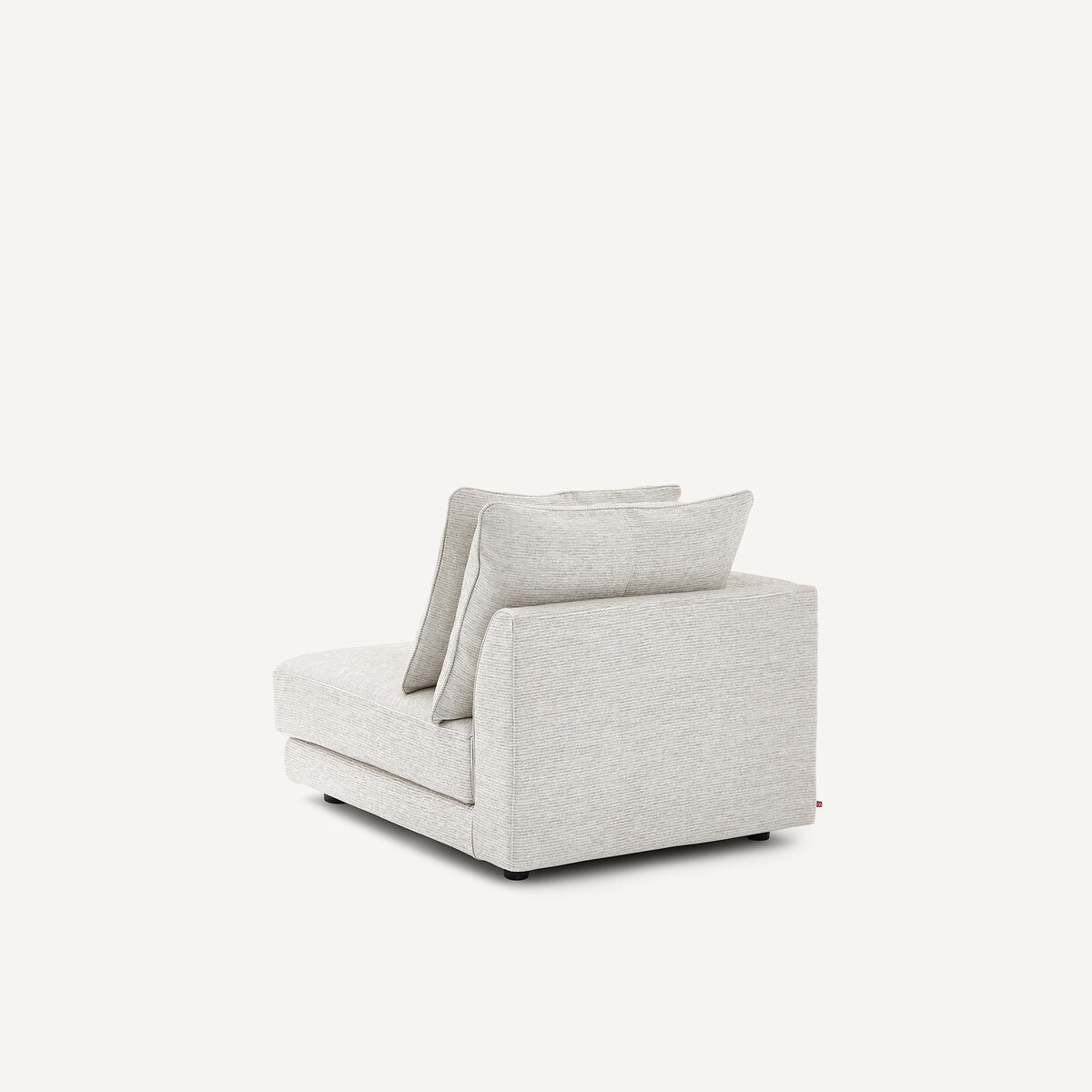 Demi-canapé gauche, modulable, en coton côtelé, TIBERIO gris moyen, AM.PM