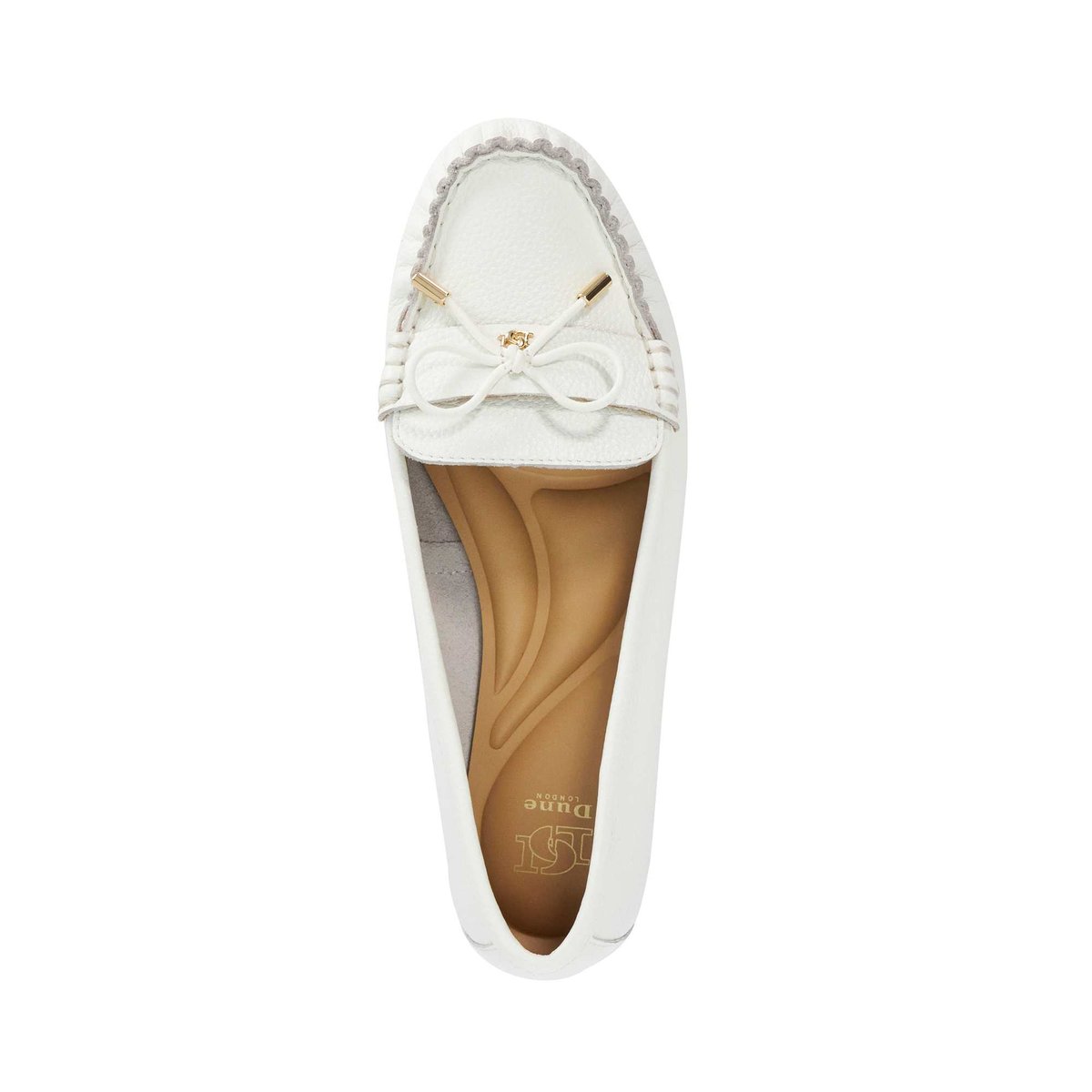 Mocassins en cuir - GRIER white-leather, DUNE LONDON