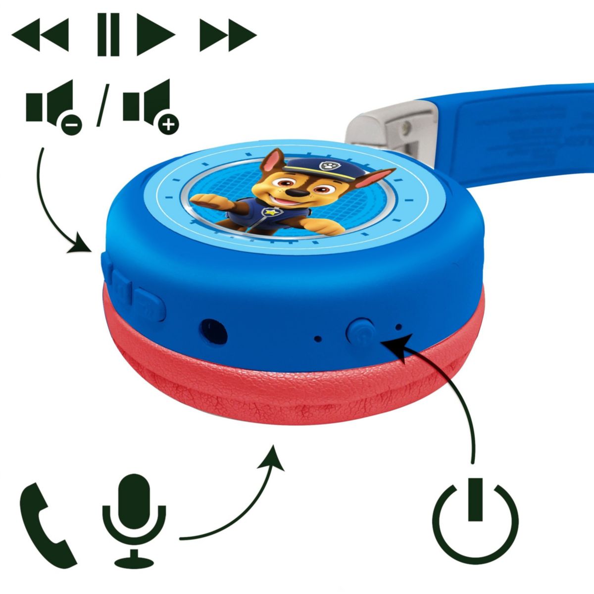 Casque La Pat Patrouille bleu, LEXIBOOK