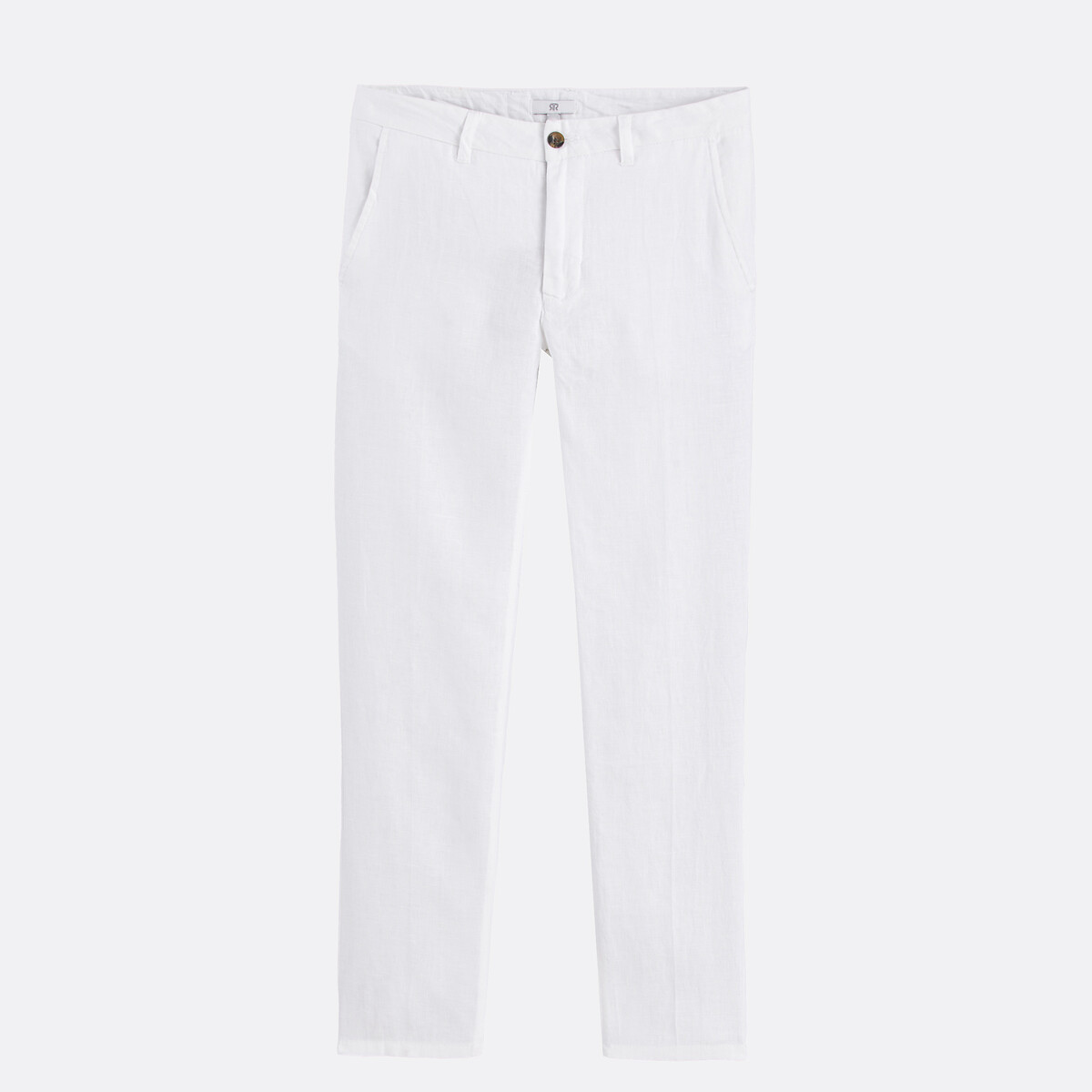 Signature Leinenhose ISAAC, gerades Bein weiss, LA REDOUTE COLLECTIONS