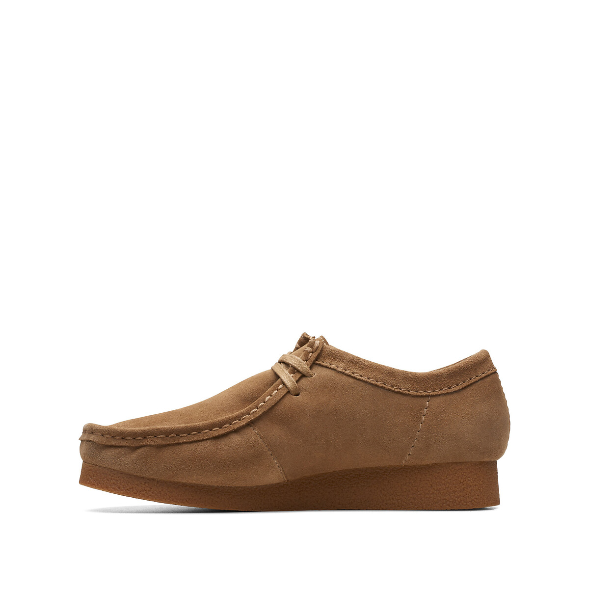 Sapatos Wallabee, em pele camurça, Evo camel, CLARKS