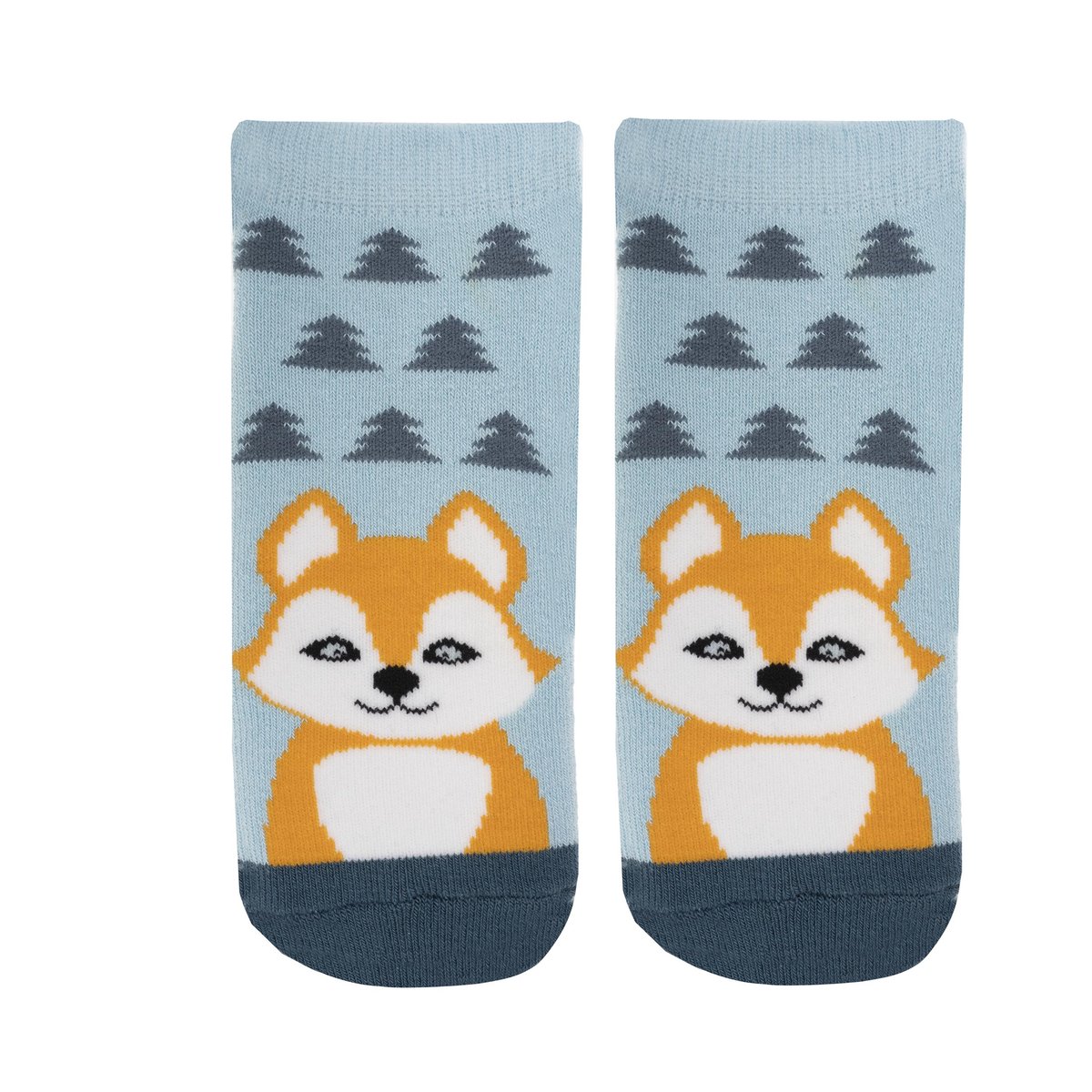 Chaussettes anti-dérapantes coton, picots antidérapants bleu, ISOTONER