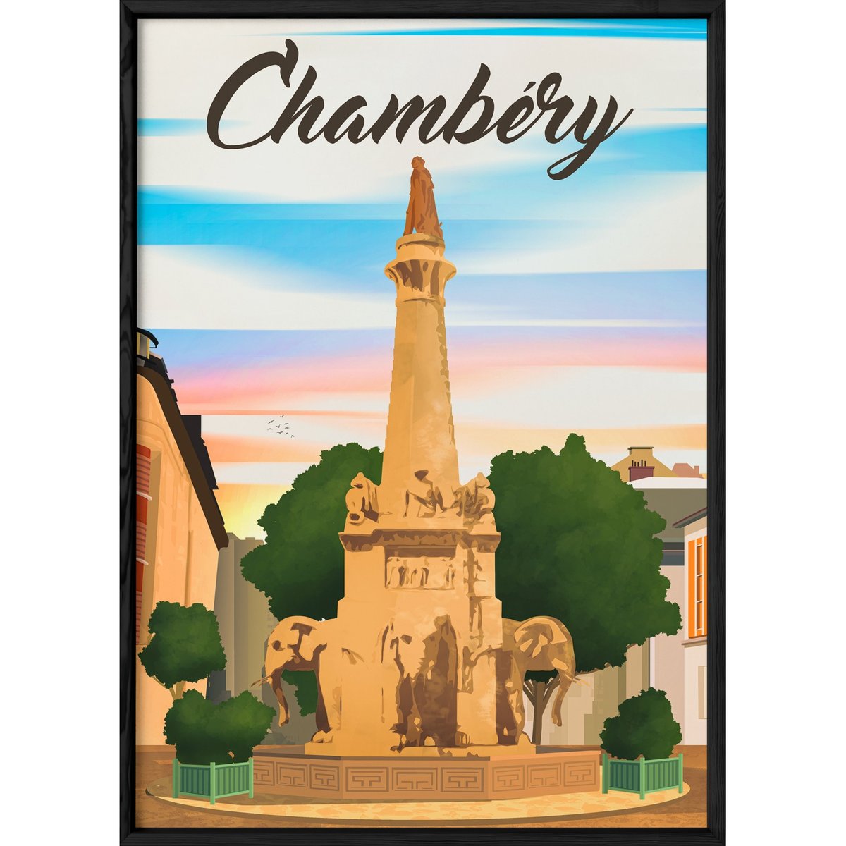 Affiche ville Chambéry blanc, L'AFFICHERIE