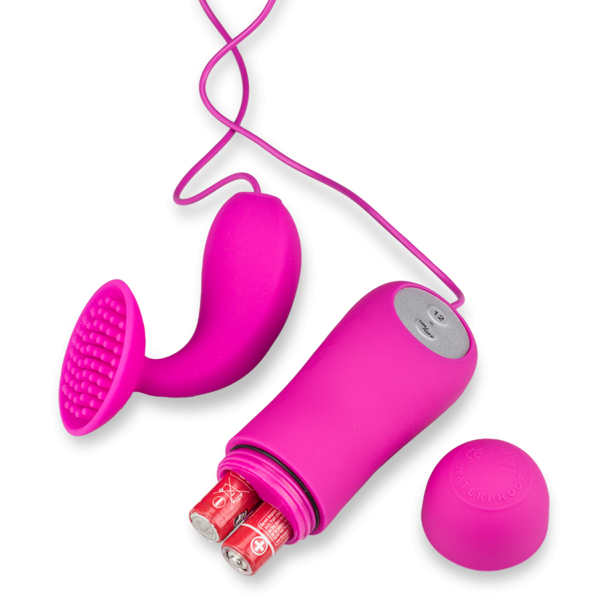 Stimulateur clitoridien brosse à picots rose, LOVE AND VIBES