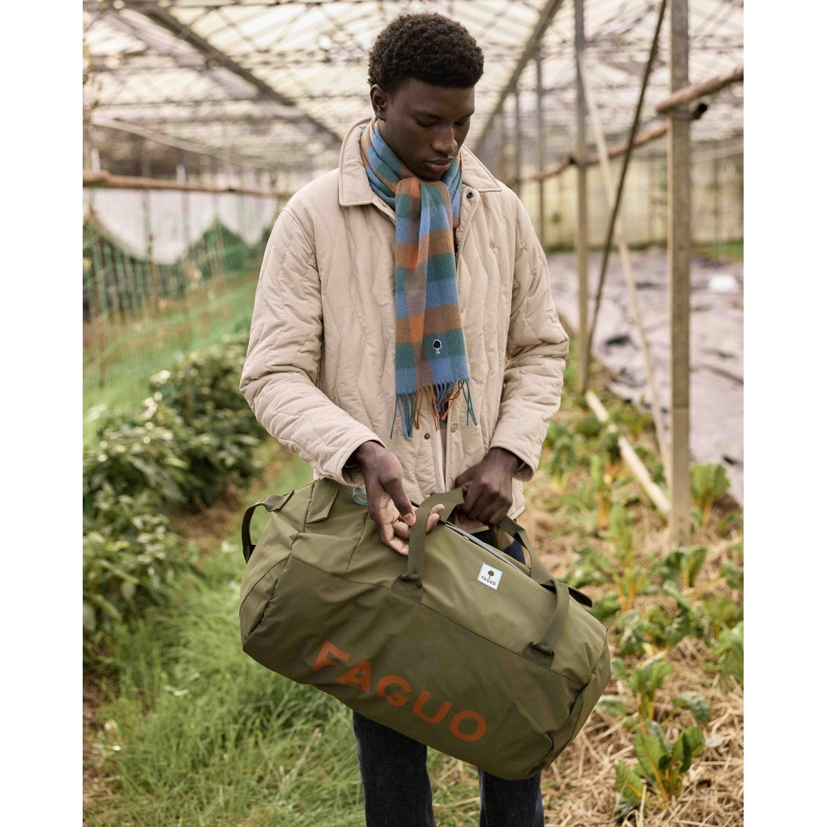 Sac nylon BIG DUFFLE vert olie, FAGUO
