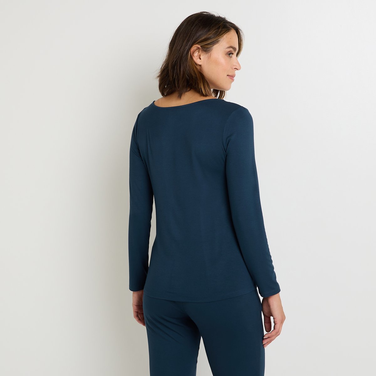 Tee-shirt manches longues CAMILLE marine, ROUGEGORGE LINGERIE