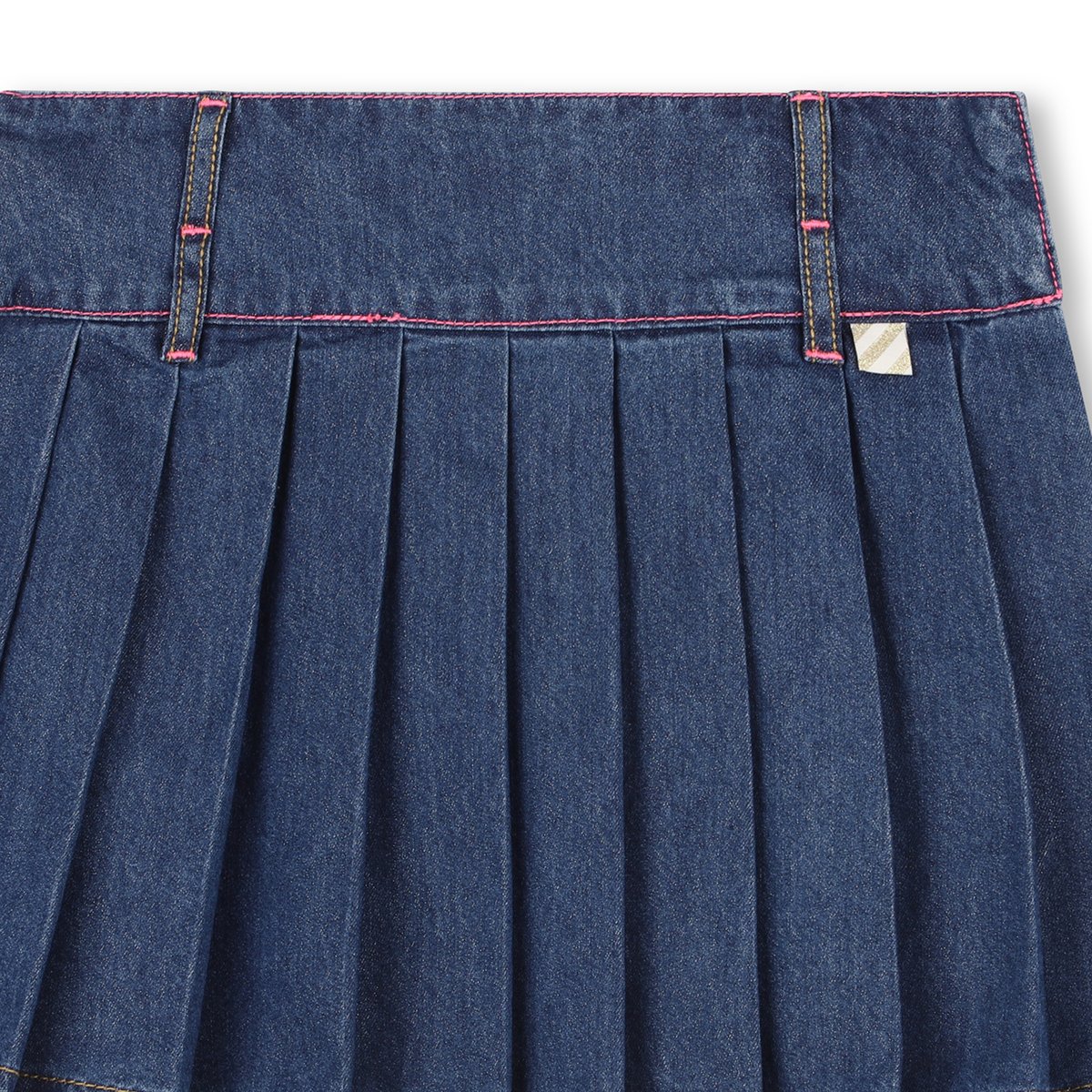 Jupe plissée en denim denim blue, BILLIEBLUSH