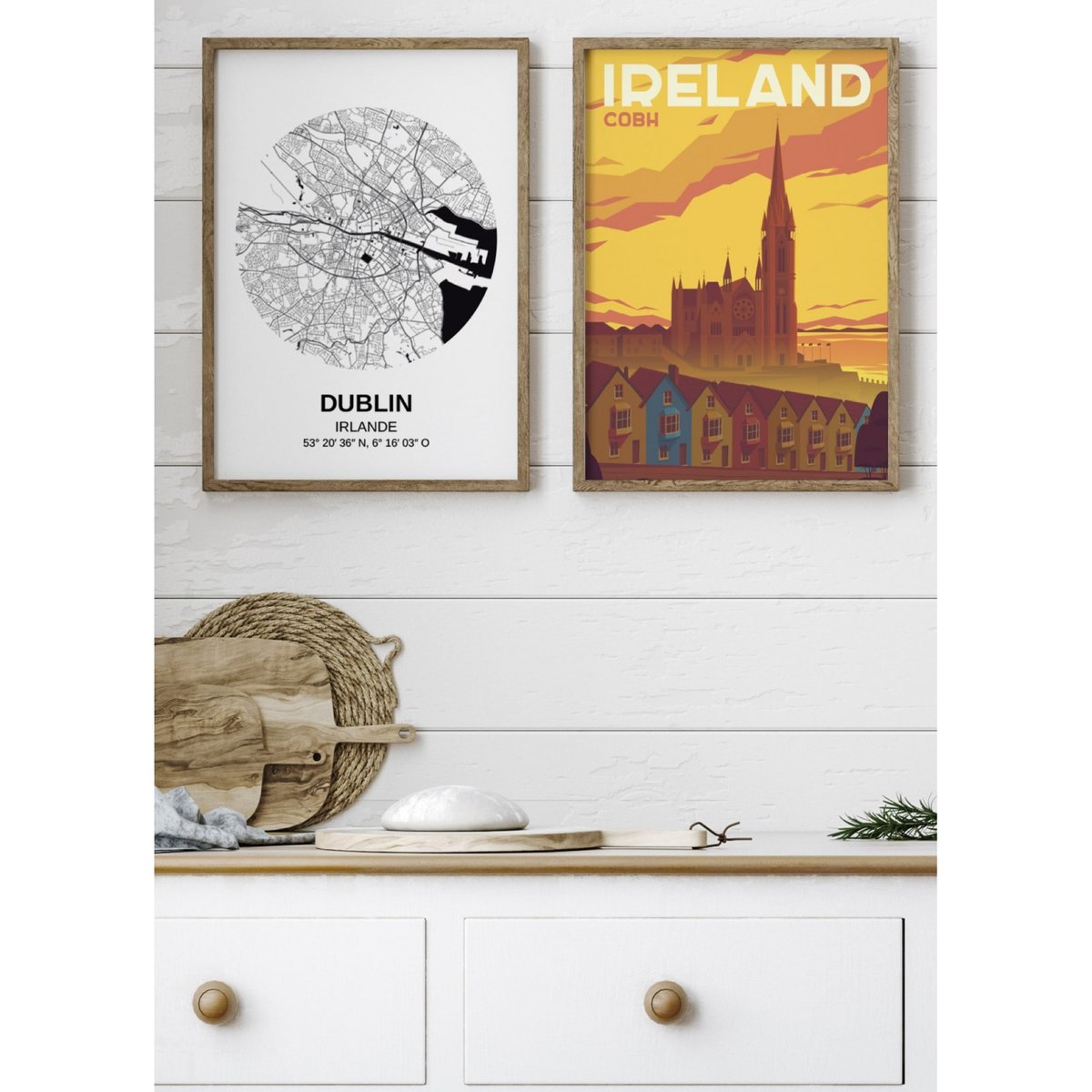 Affiche Irlande 2 blanc, L'AFFICHERIE