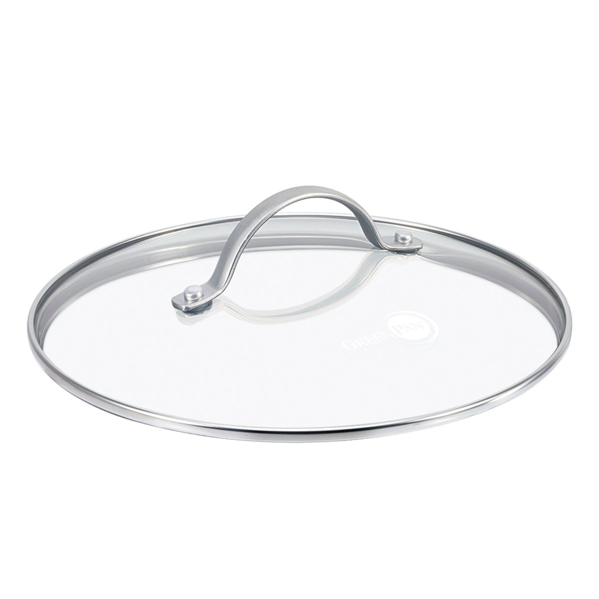 Couvercle 32 cm en verre bord inox transparent / cristal, GREENPAN