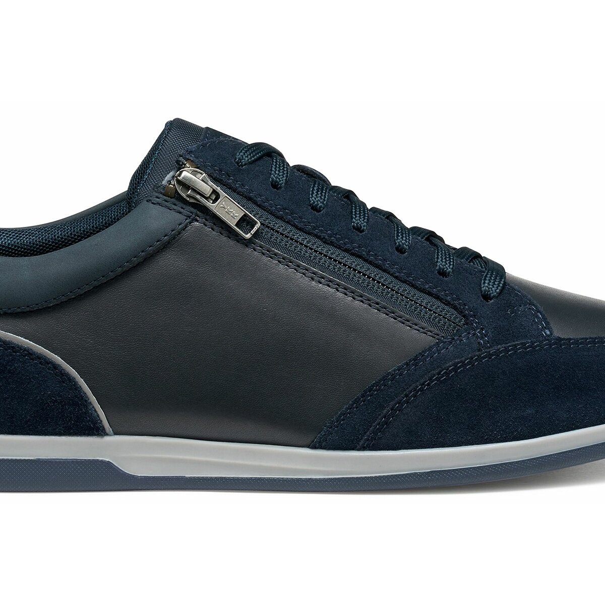 Baskets respirantes zippées Renan bleu marine, GEOX