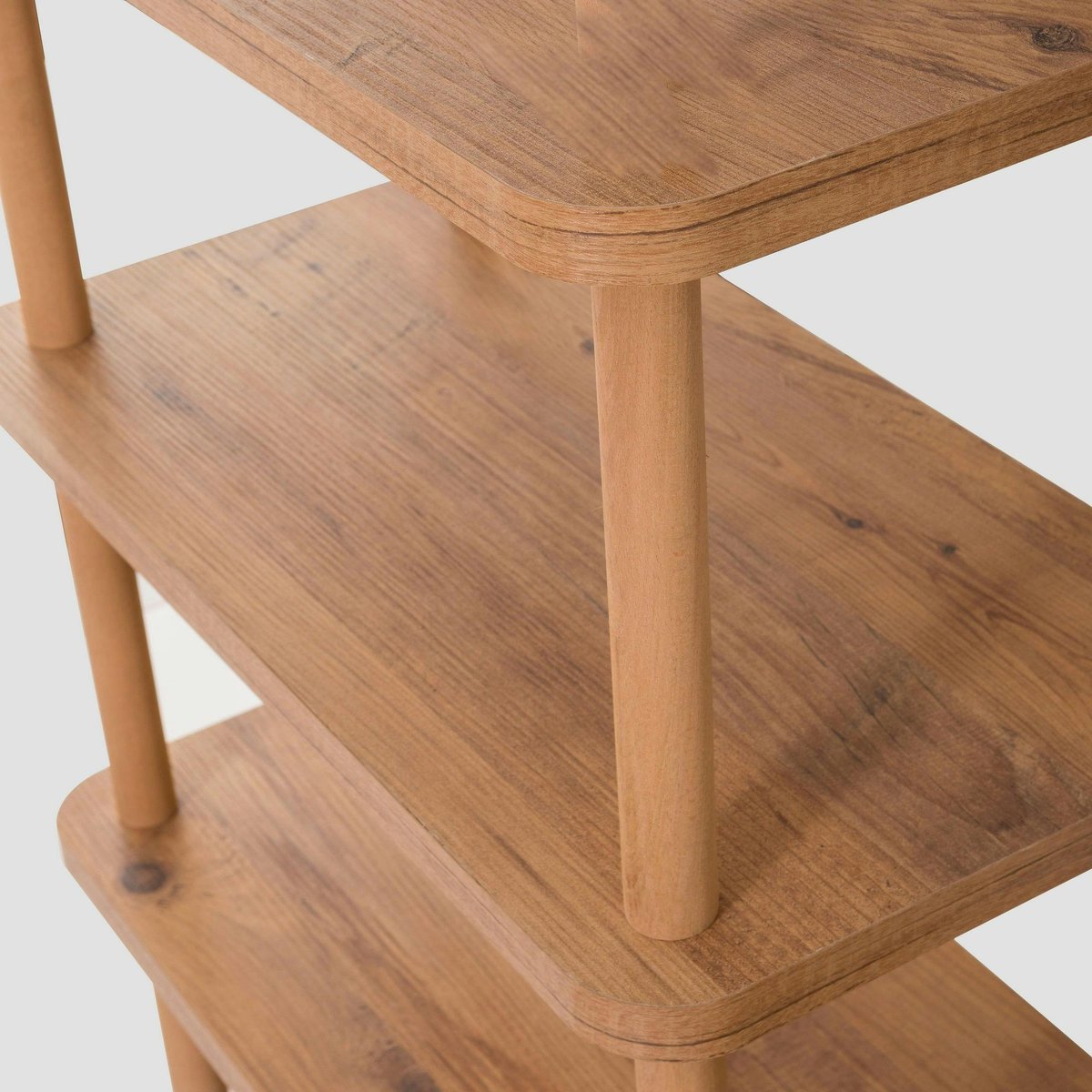 Étagère console effet bois clair 150 cm - 3 niveaux MARFA bois naturel, PIER IMPORT
