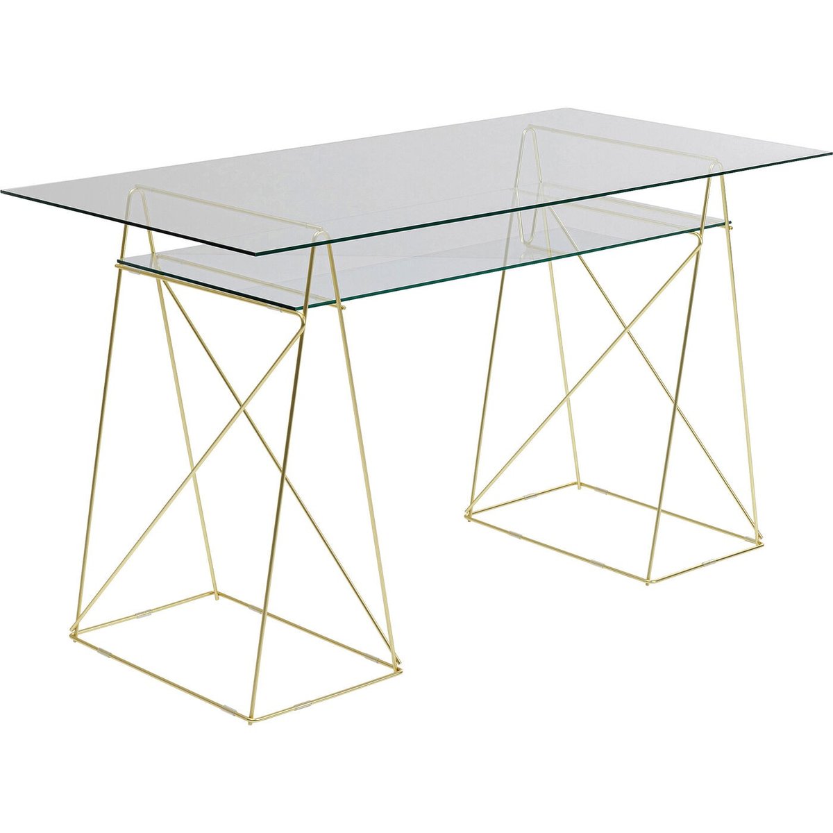 Tréteaux de bureau en acier, POLAR doré, KARE DESIGN